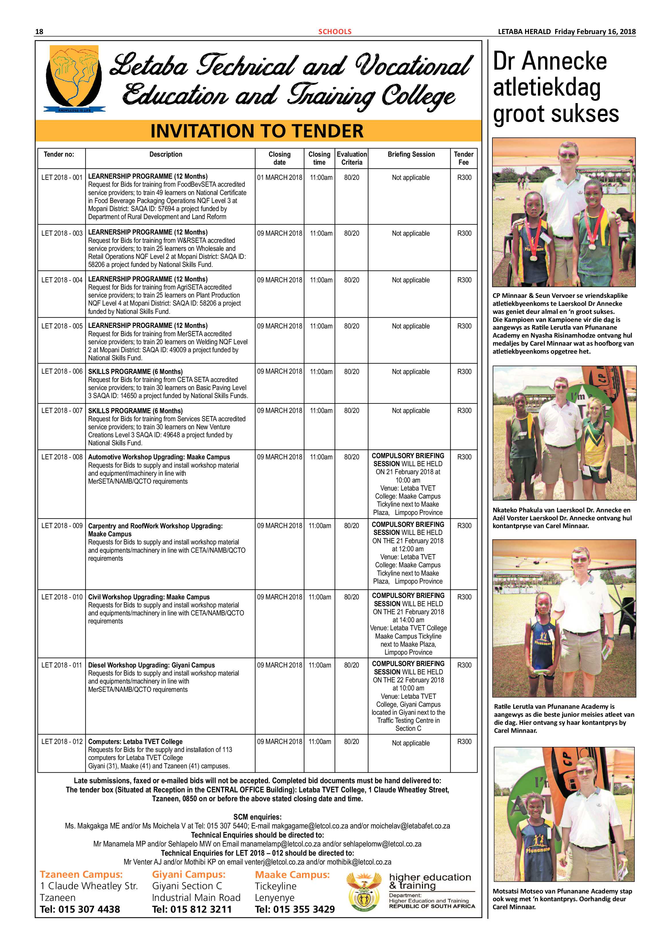 Letaba Herald  – 16 February 2018 page 18
