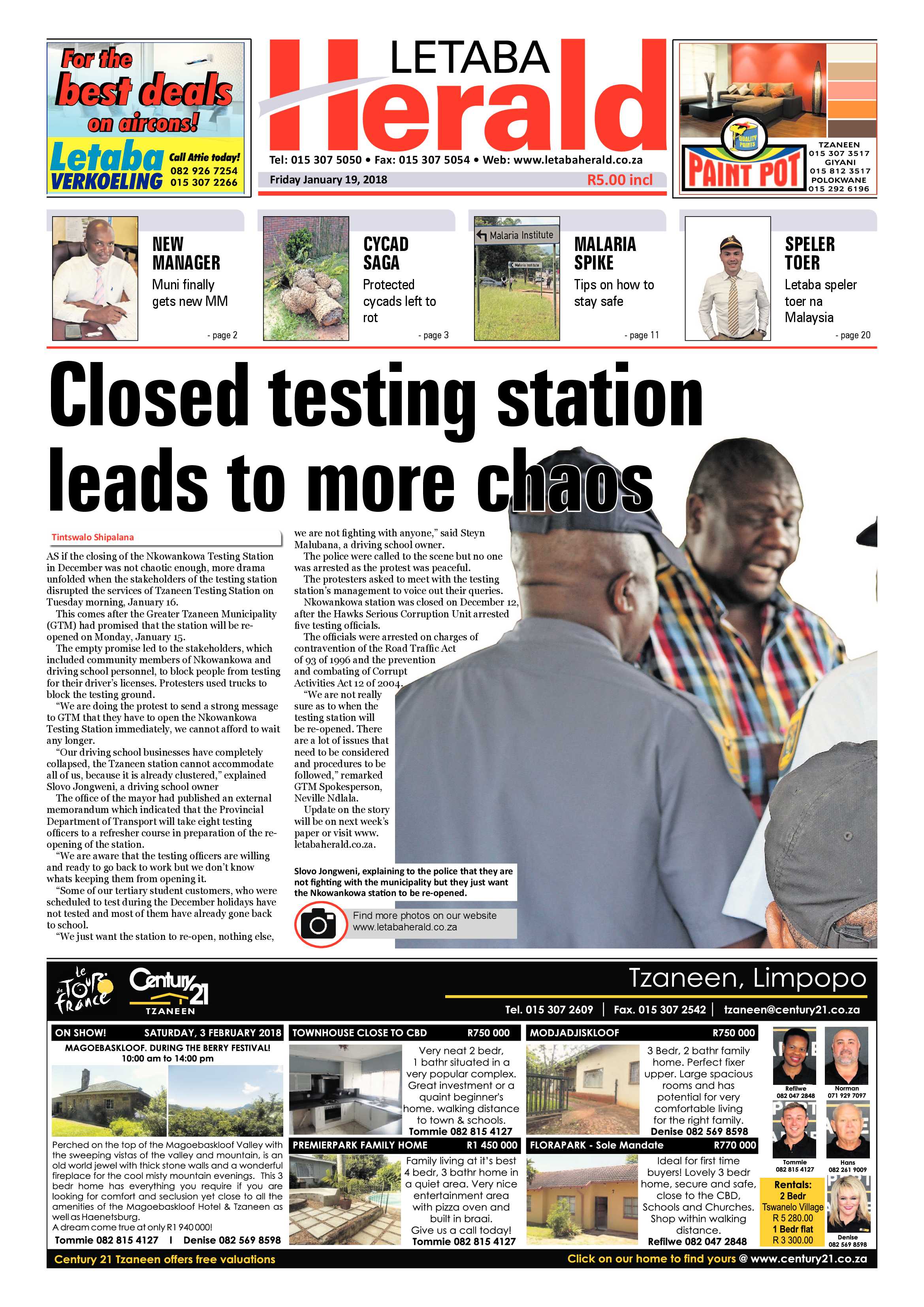 Letaba Herald – 19 January 2018 page 1