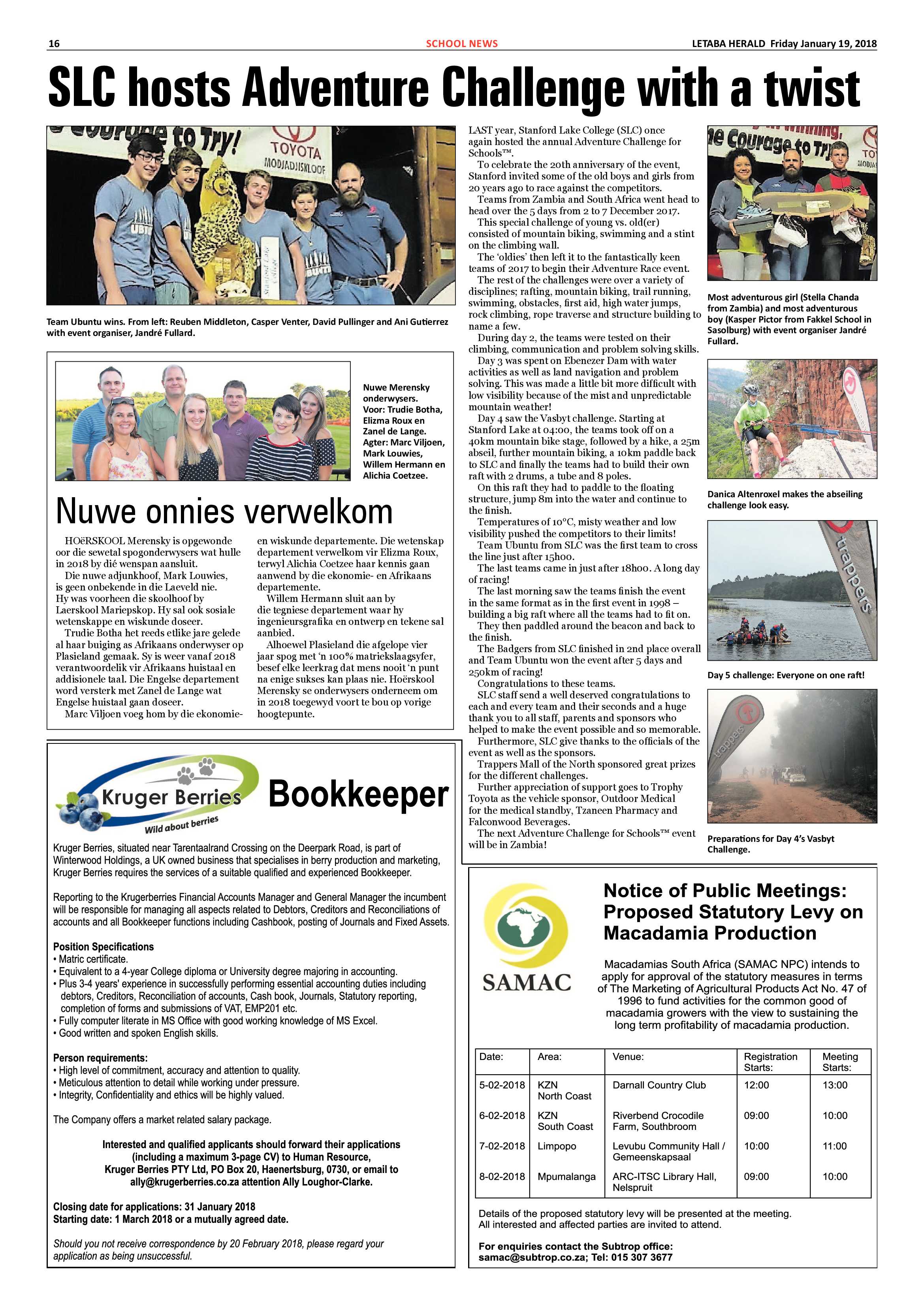 Letaba Herald – 19 January 2018 page 16