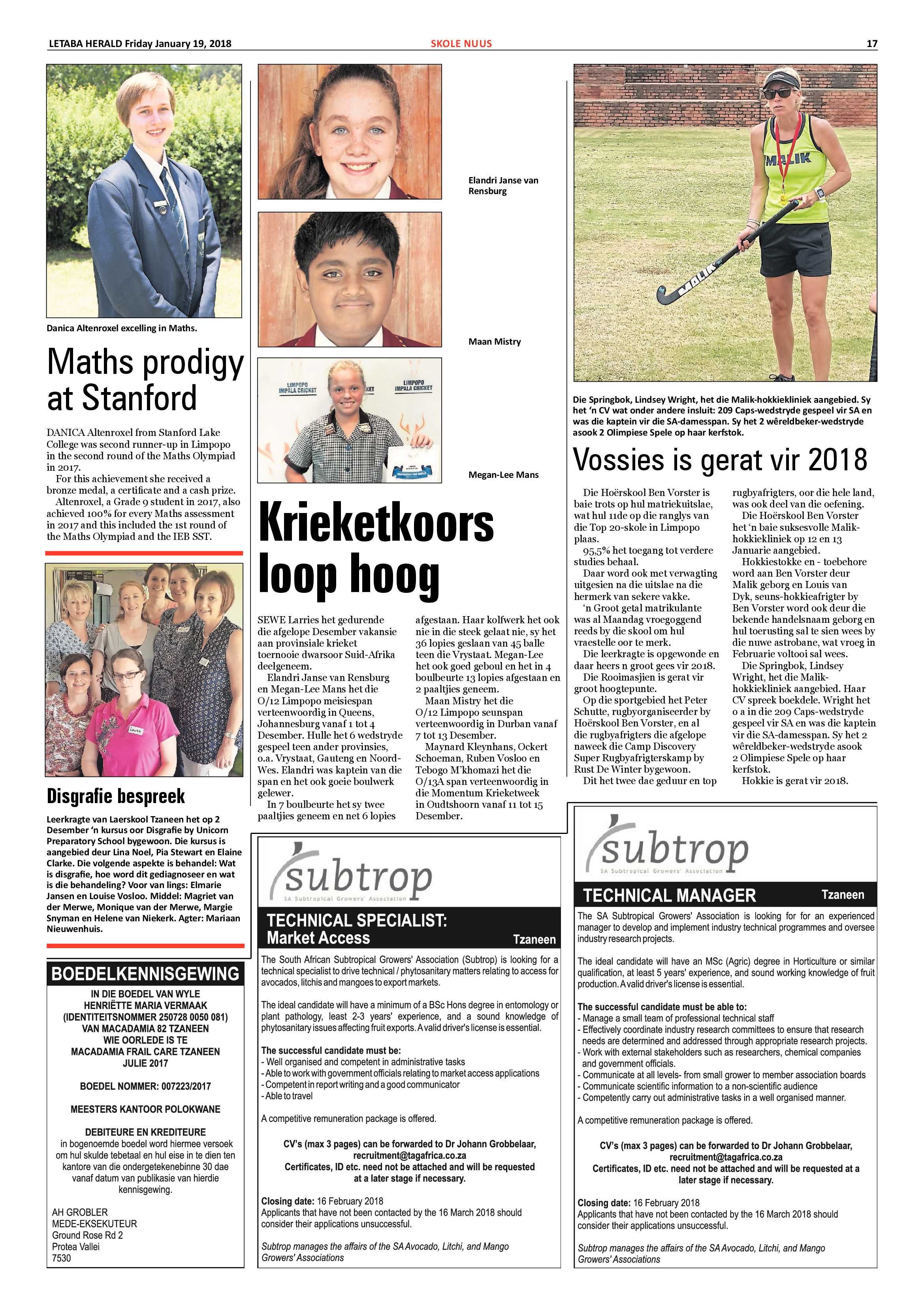 Letaba Herald – 19 January 2018 page 17