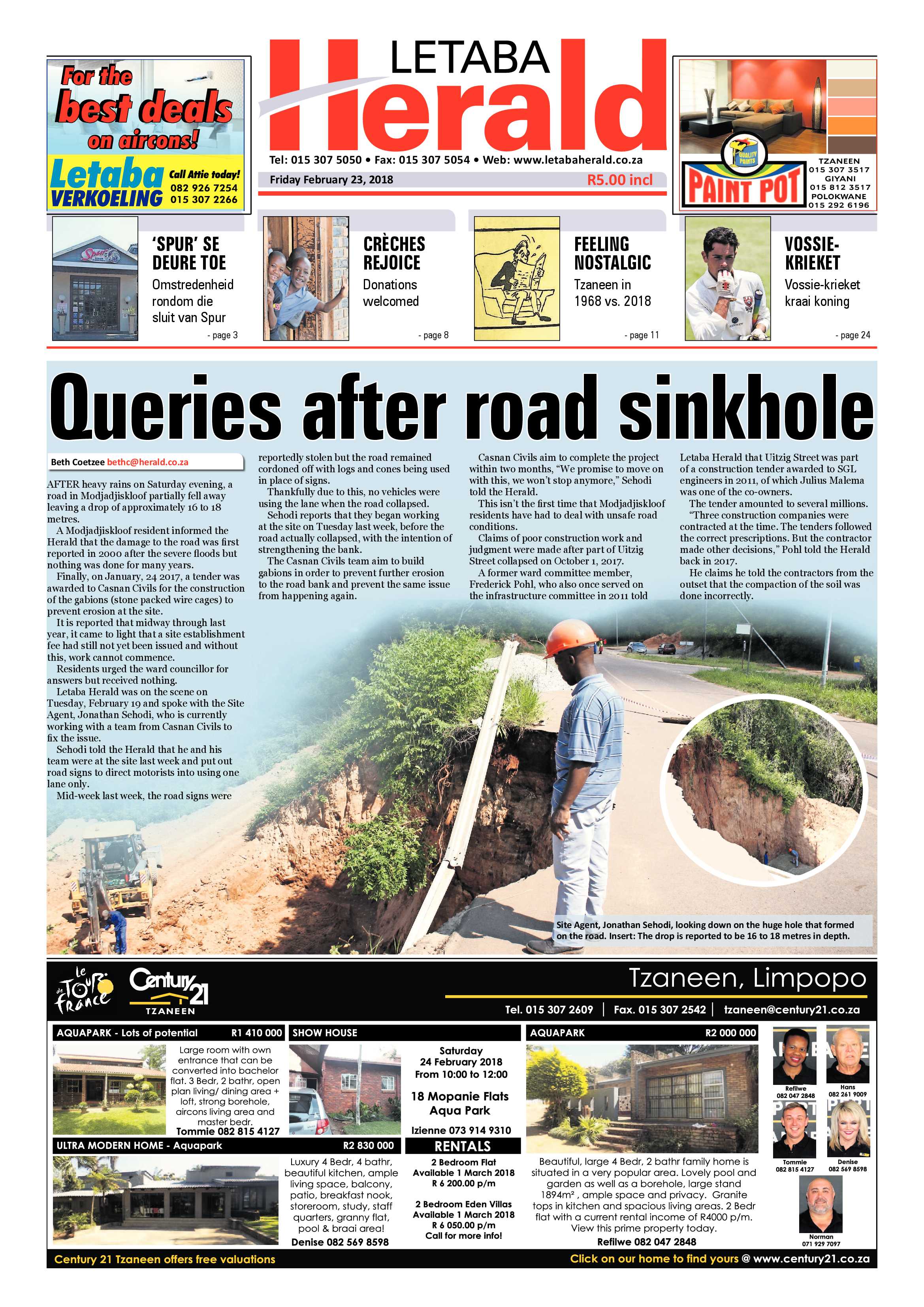 Letaba Herald – 23 February 2018 page 1