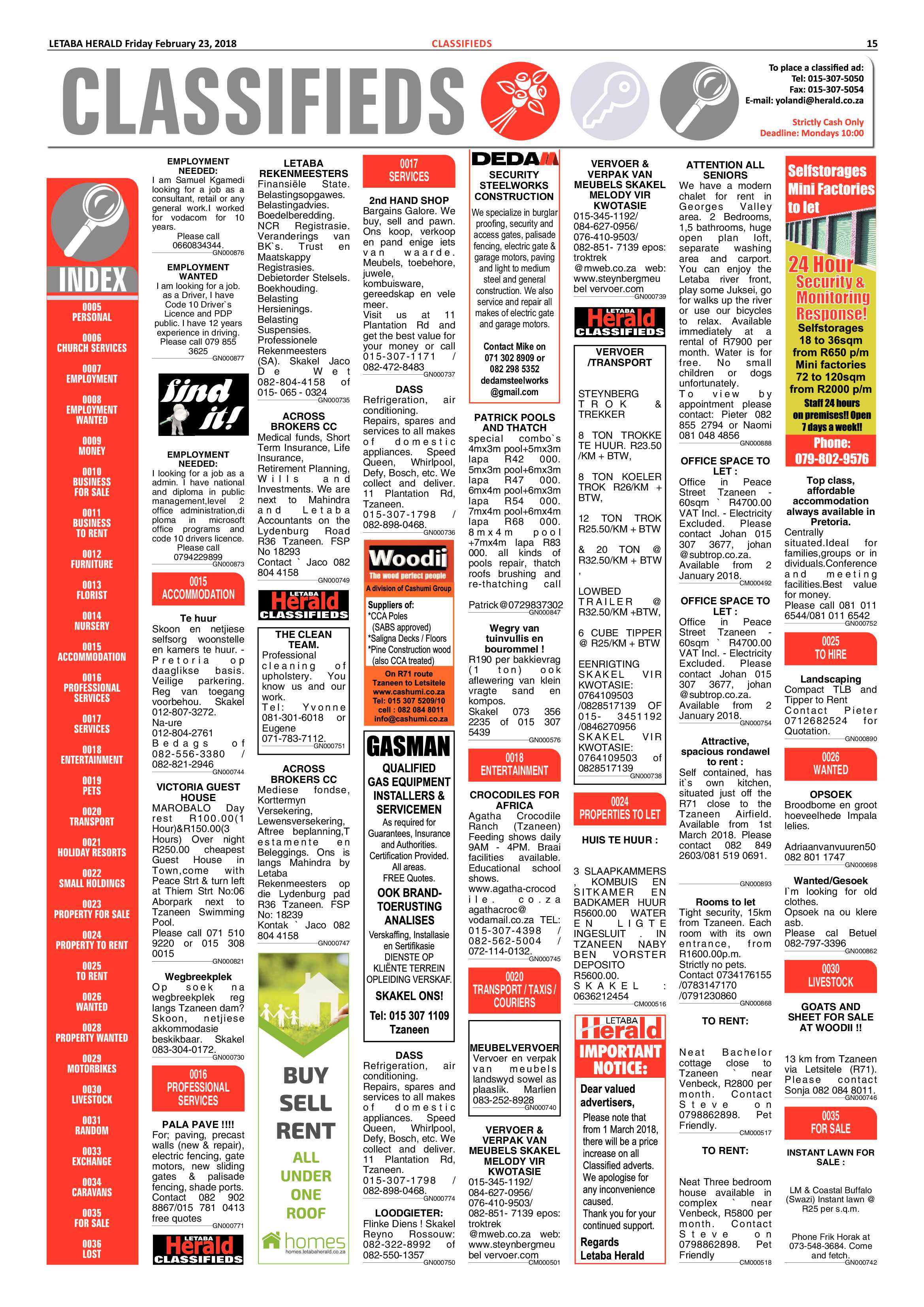 Letaba Herald – 23 February 2018 page 15