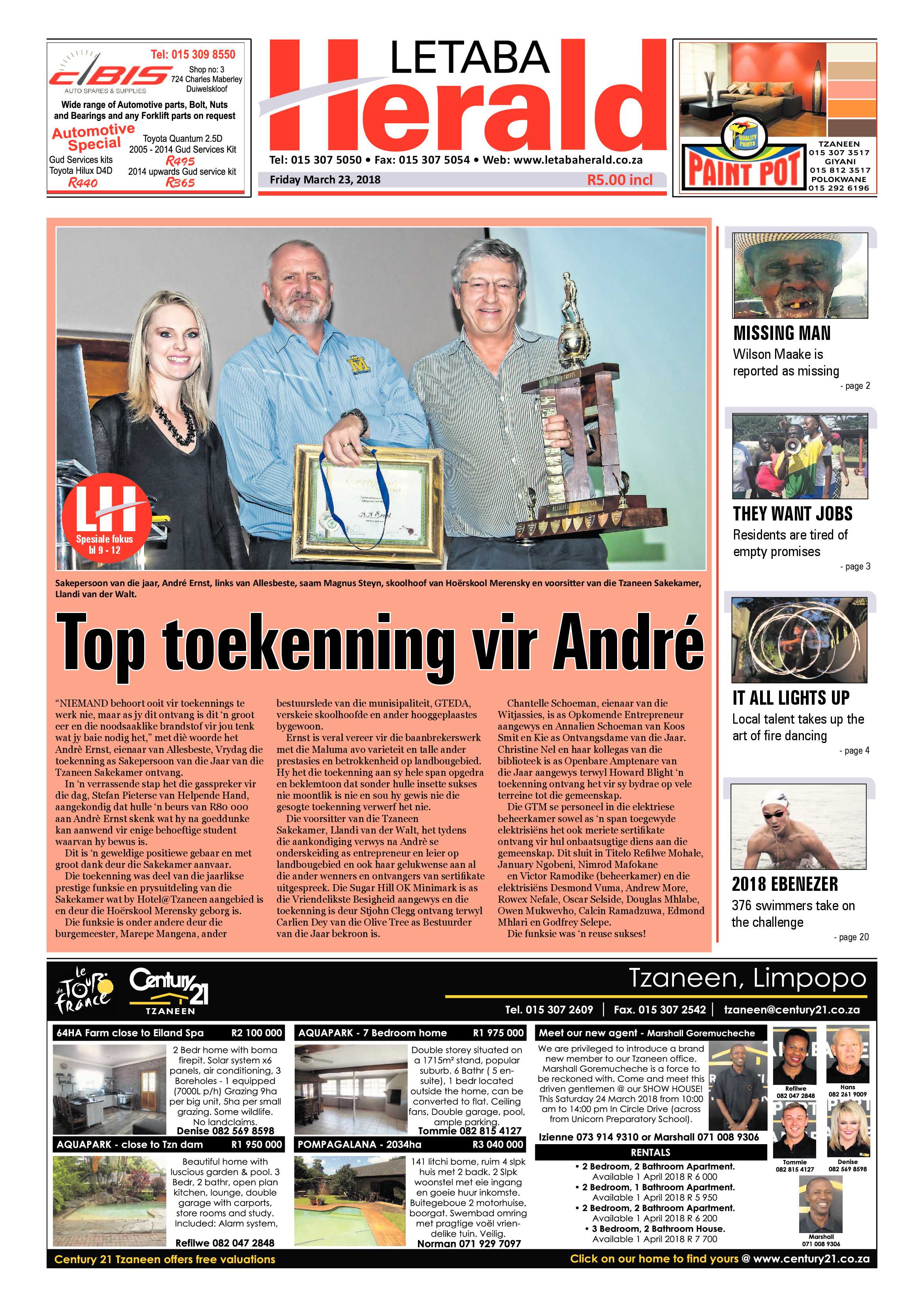 Letaba Herald – 23 March 2018 page 1