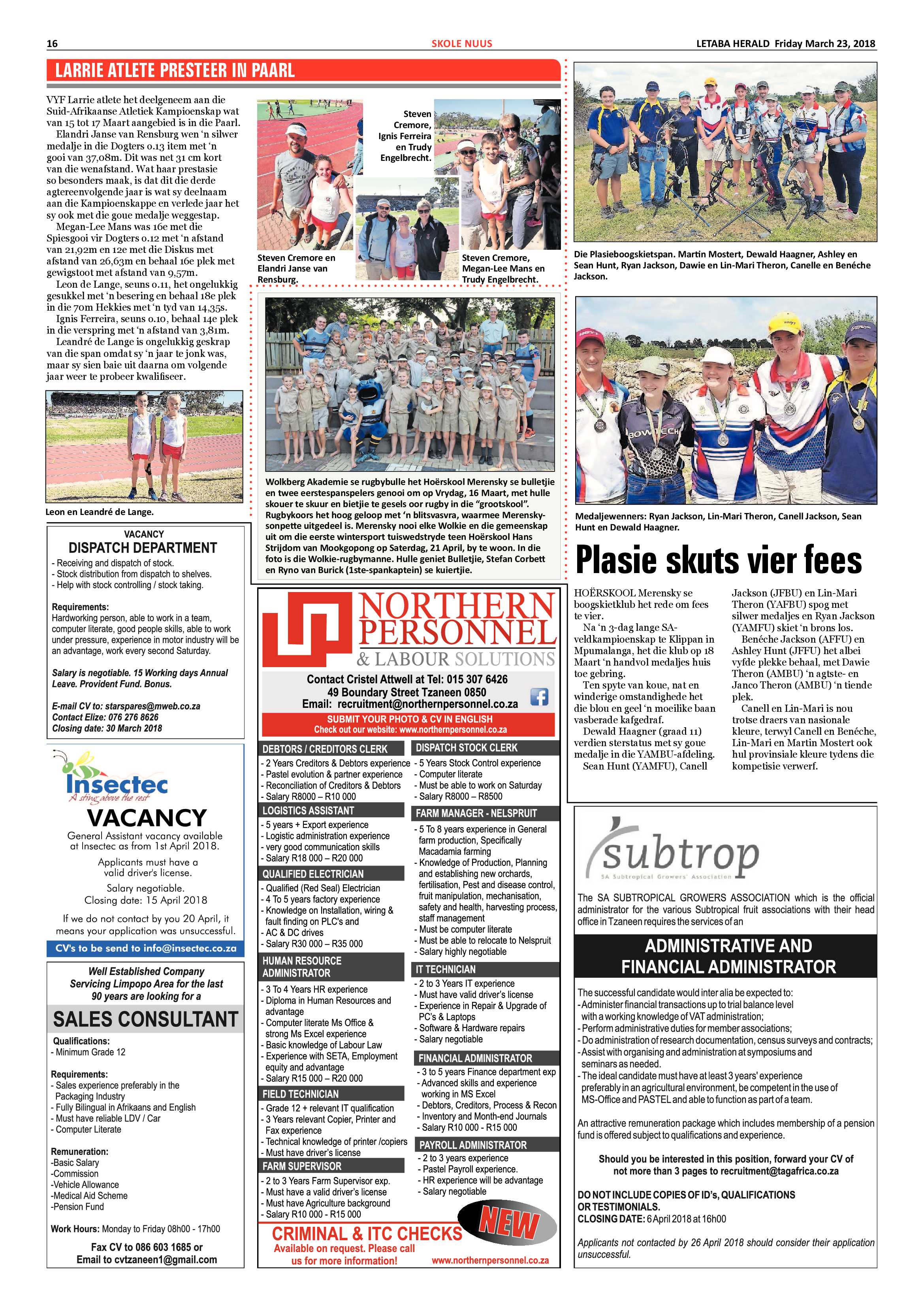Letaba Herald – 23 March 2018 page 16