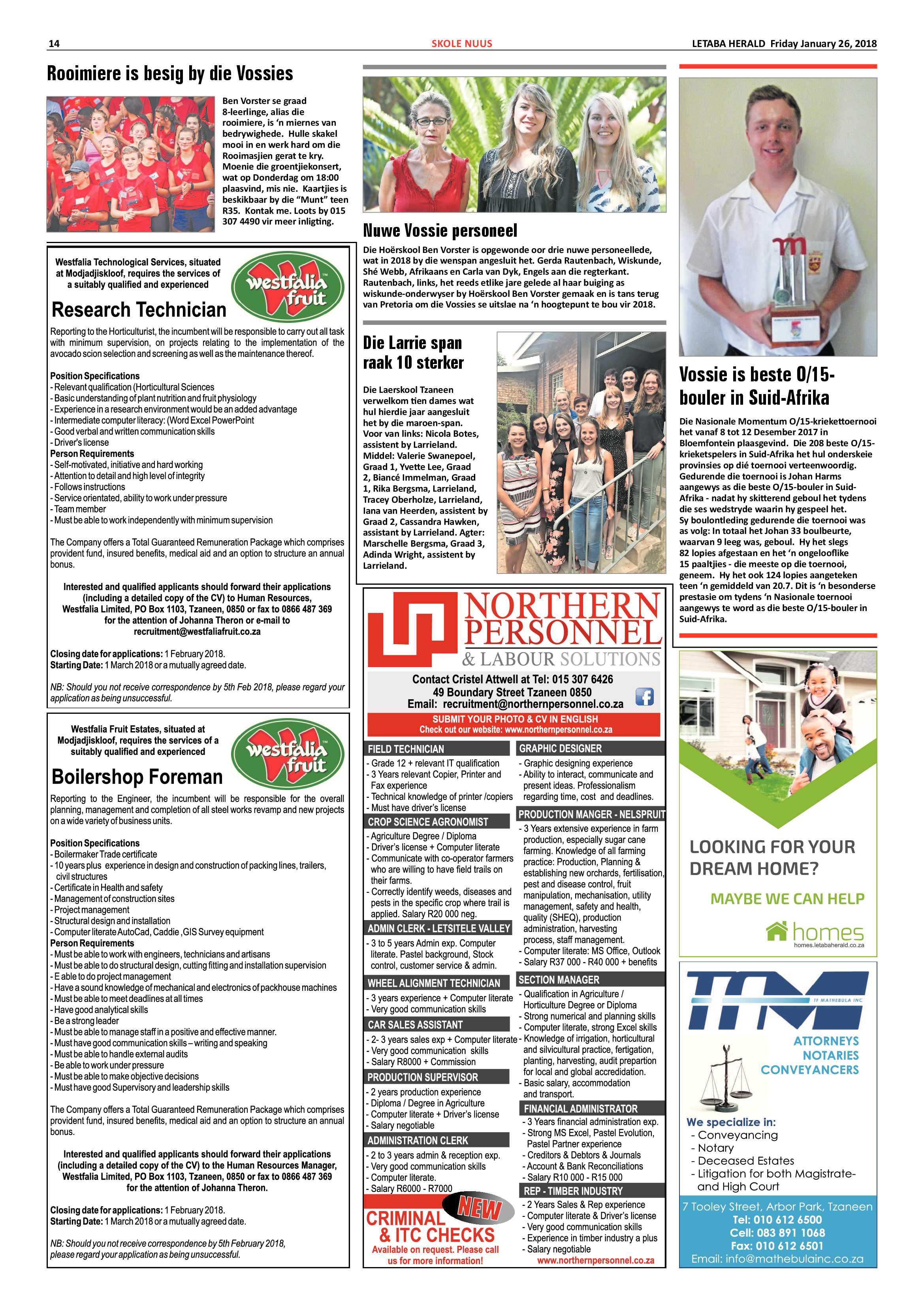 Letaba Herald -26 January 2018 page 14