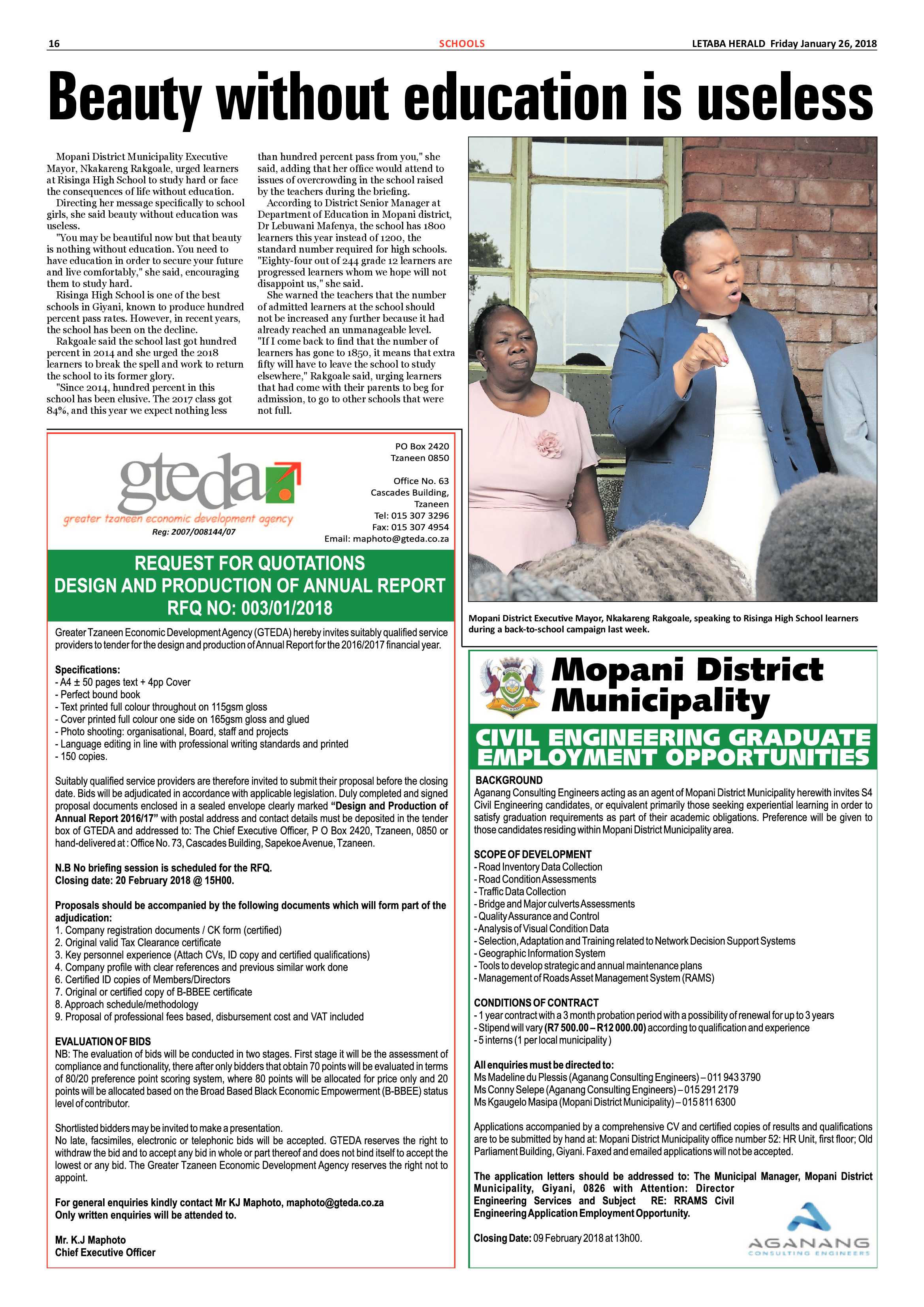 Letaba Herald -26 January 2018 page 16