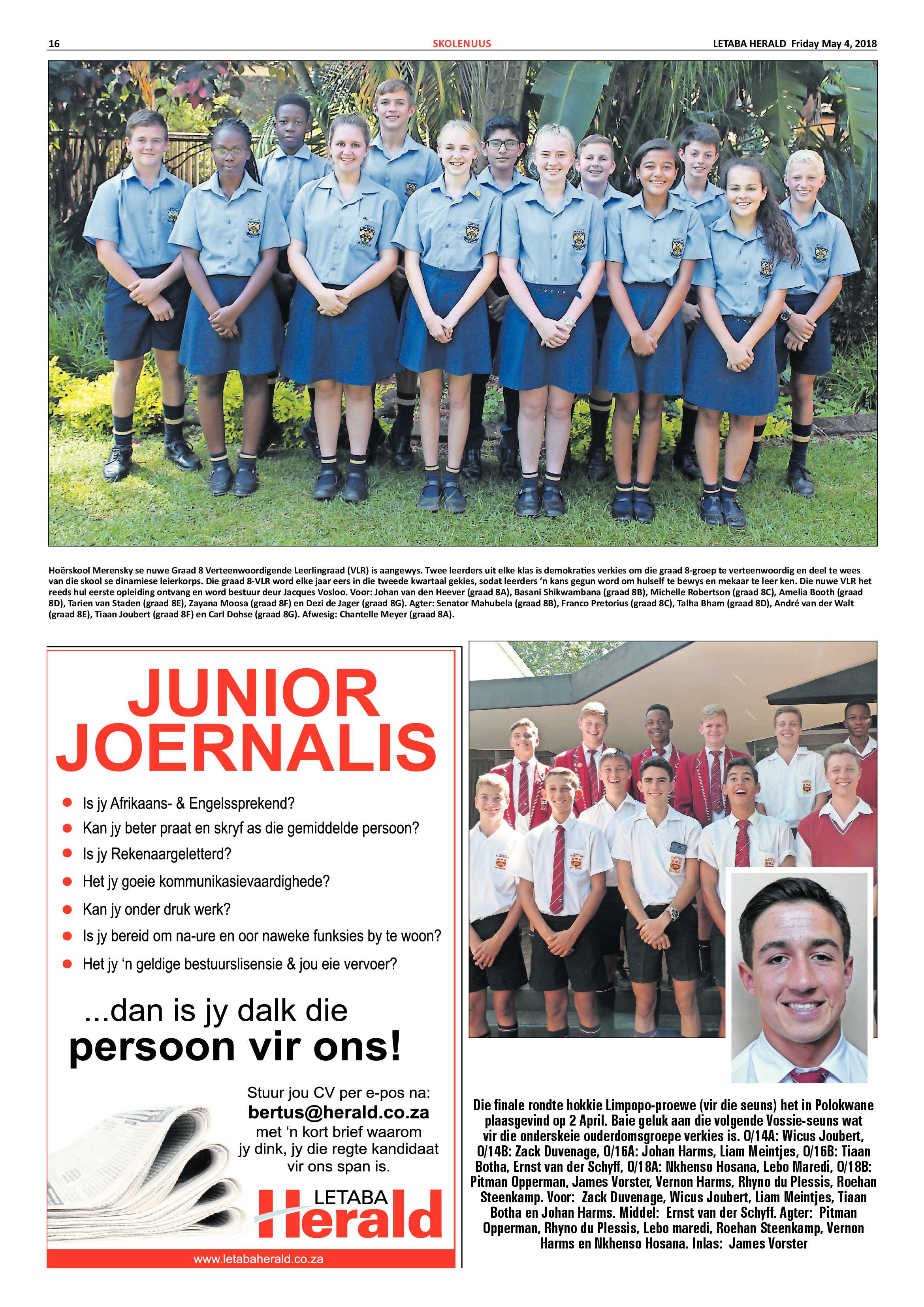 Letaba Herald  – 4 May 2018 page 16
