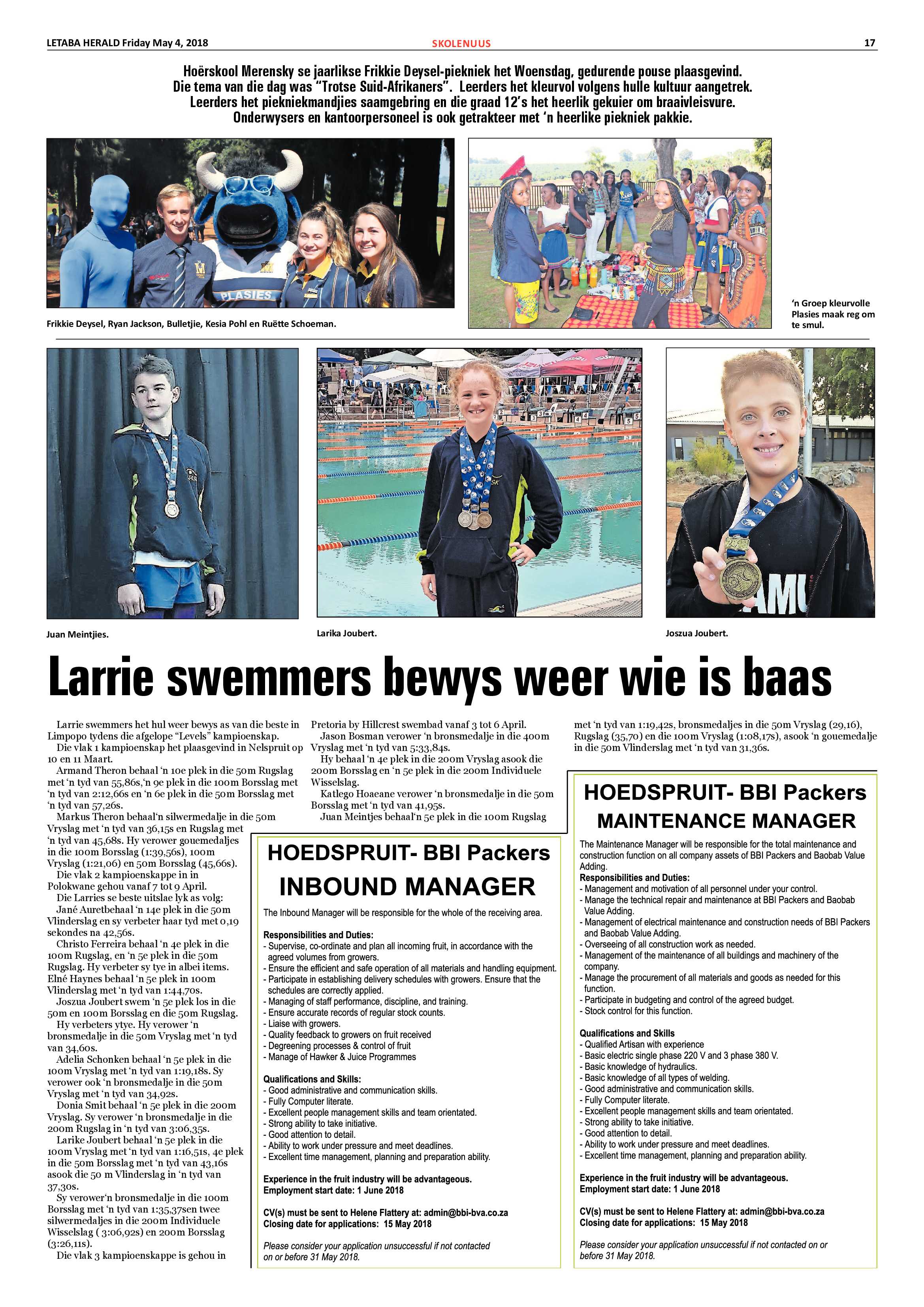 Letaba Herald  – 4 May 2018 page 17