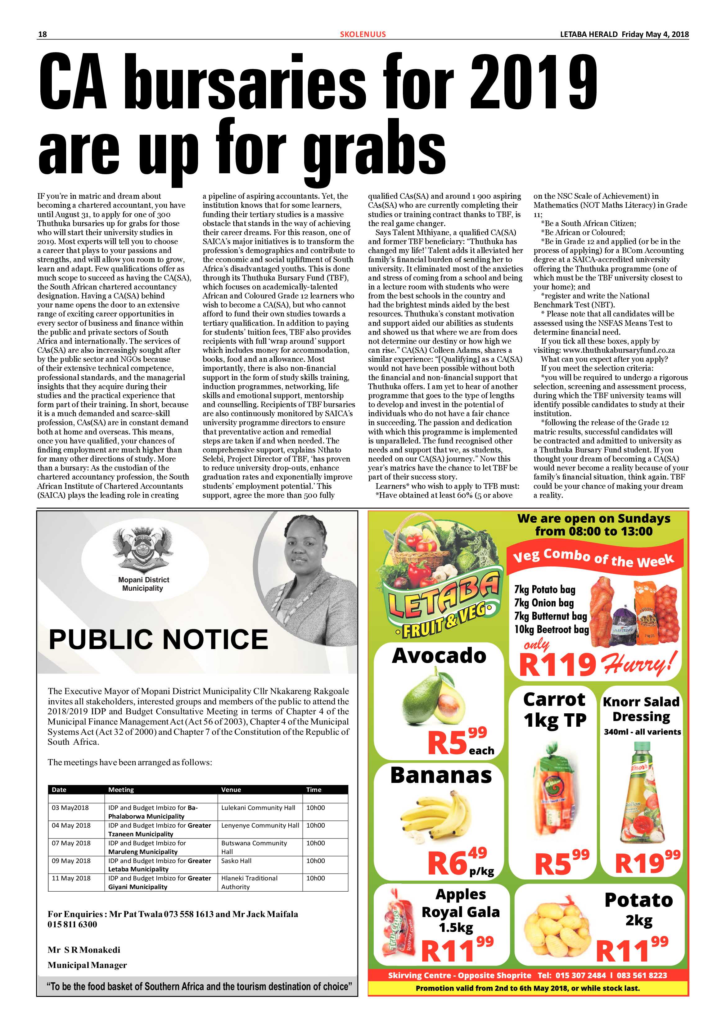 Letaba Herald  – 4 May 2018 page 18