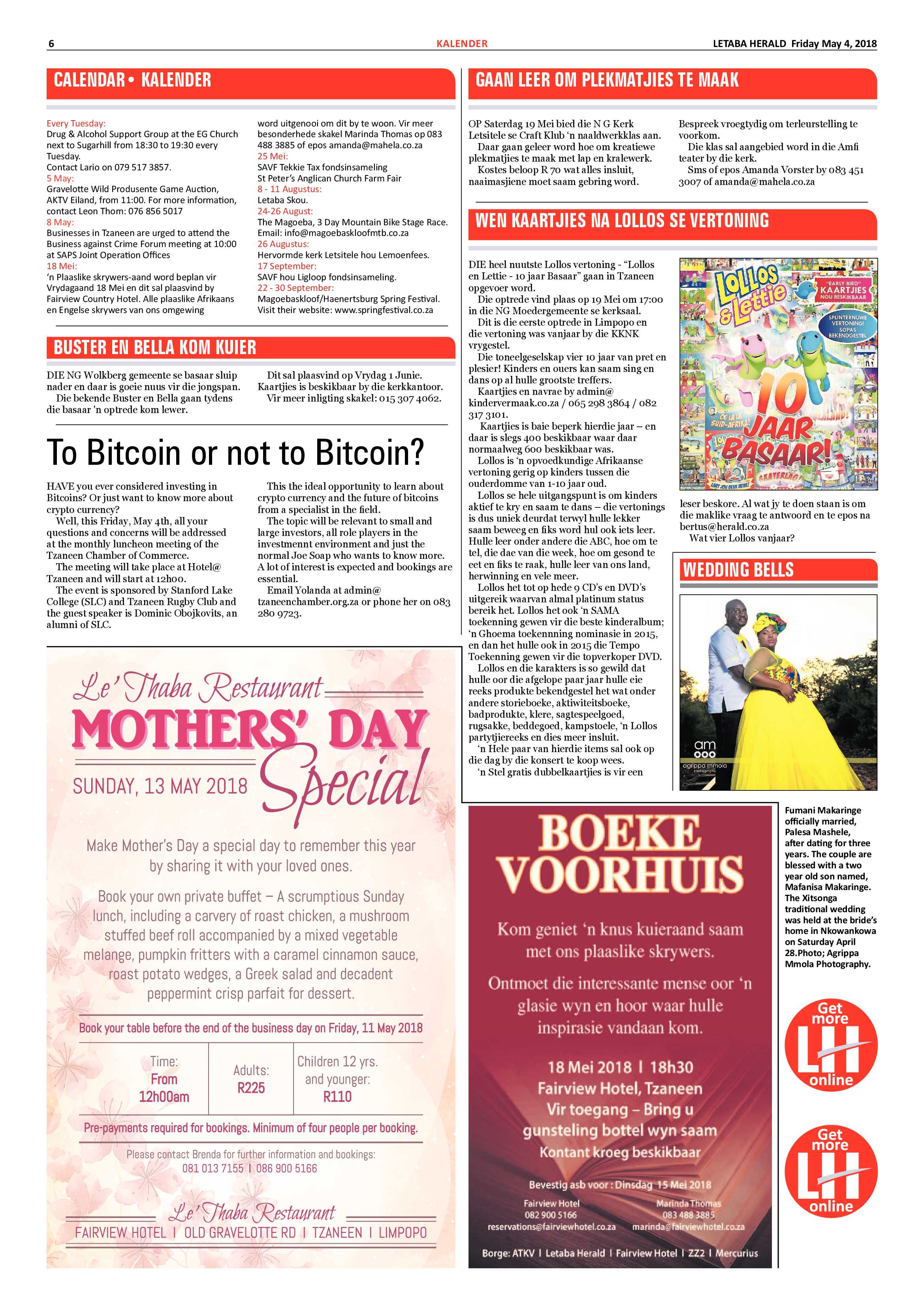 Letaba Herald  – 4 May 2018 page 6