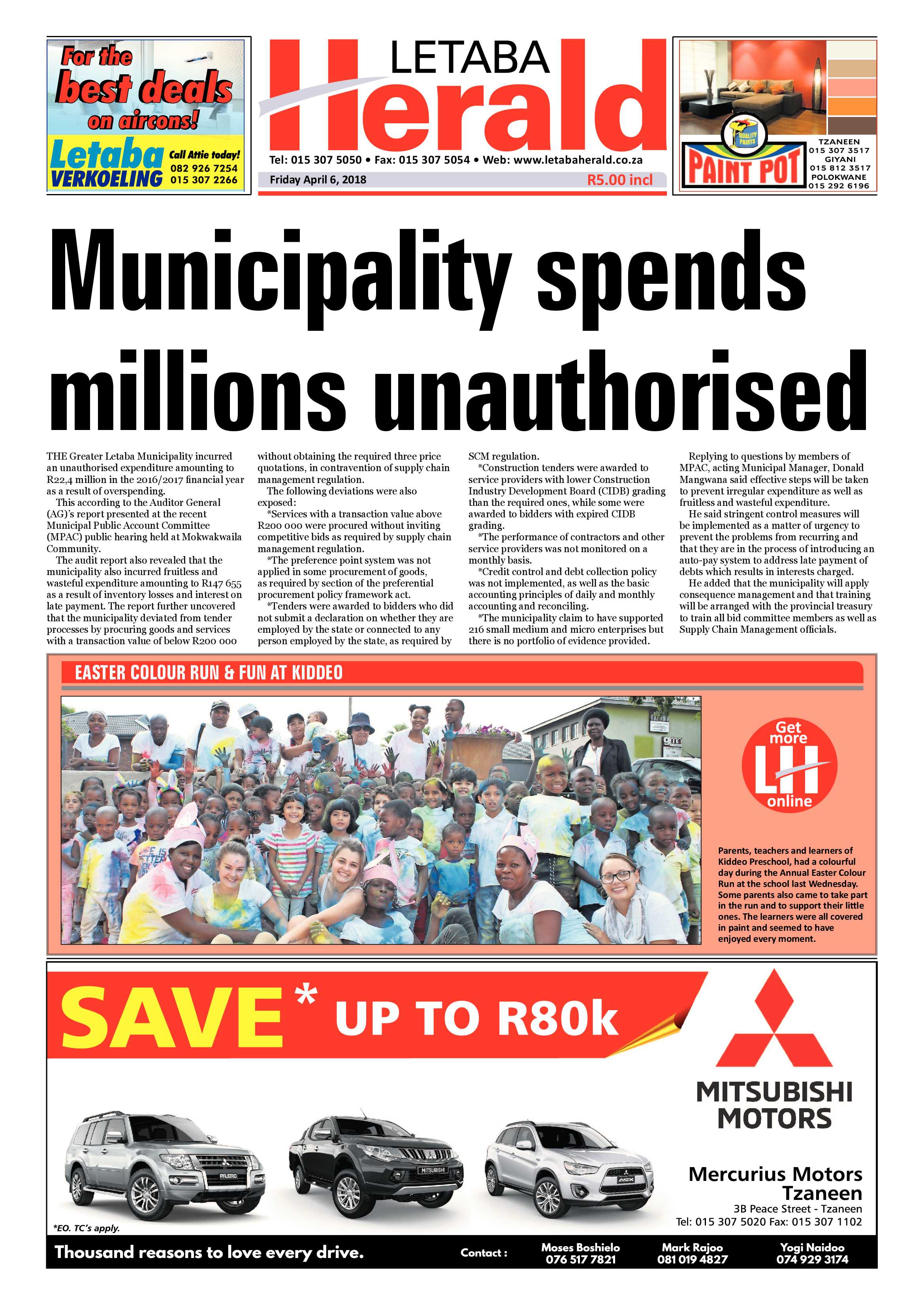 Letaba Herald – 6 April 2018 page 1