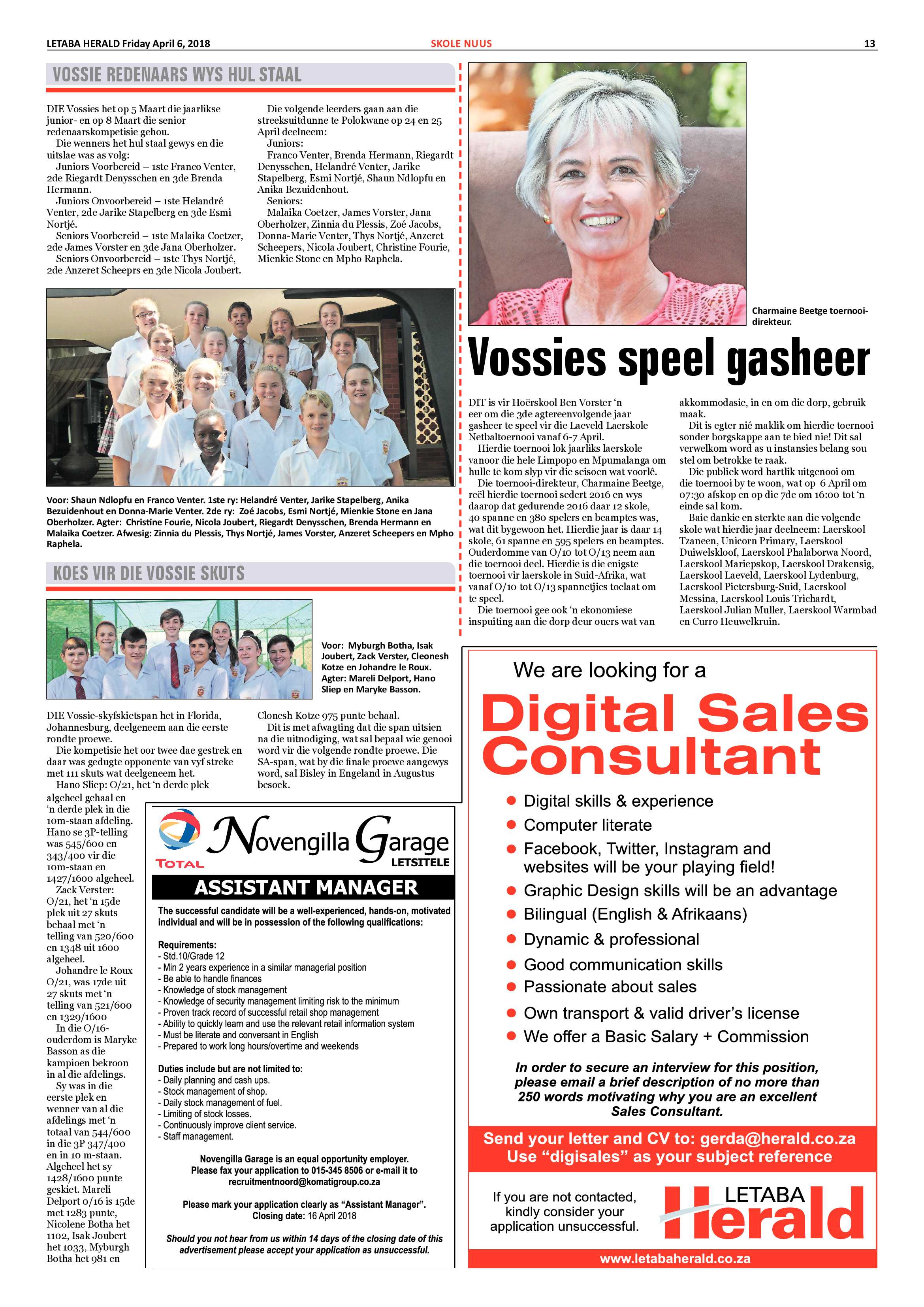 Letaba Herald – 6 April 2018 page 13