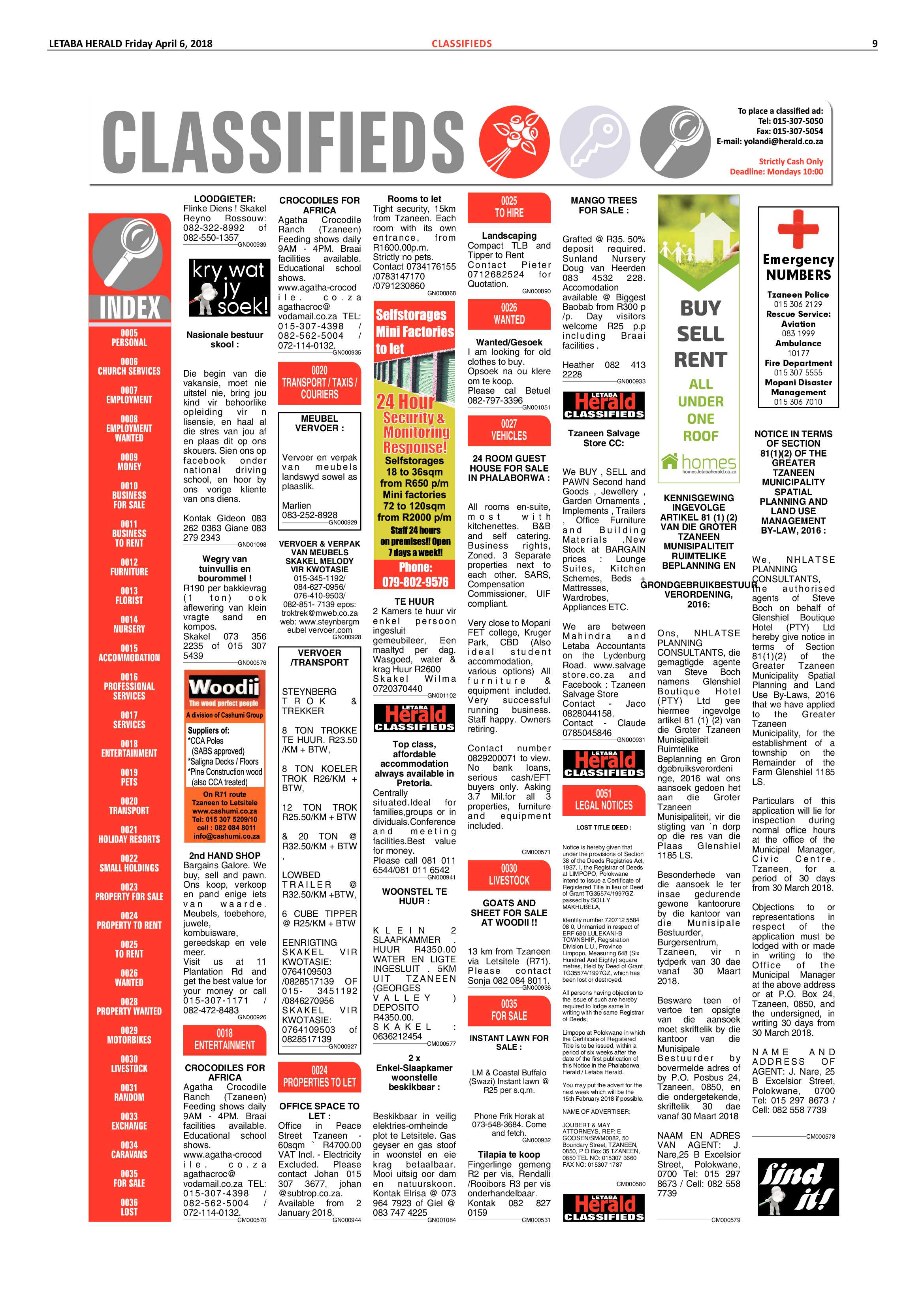 Letaba Herald – 6 April 2018 page 9