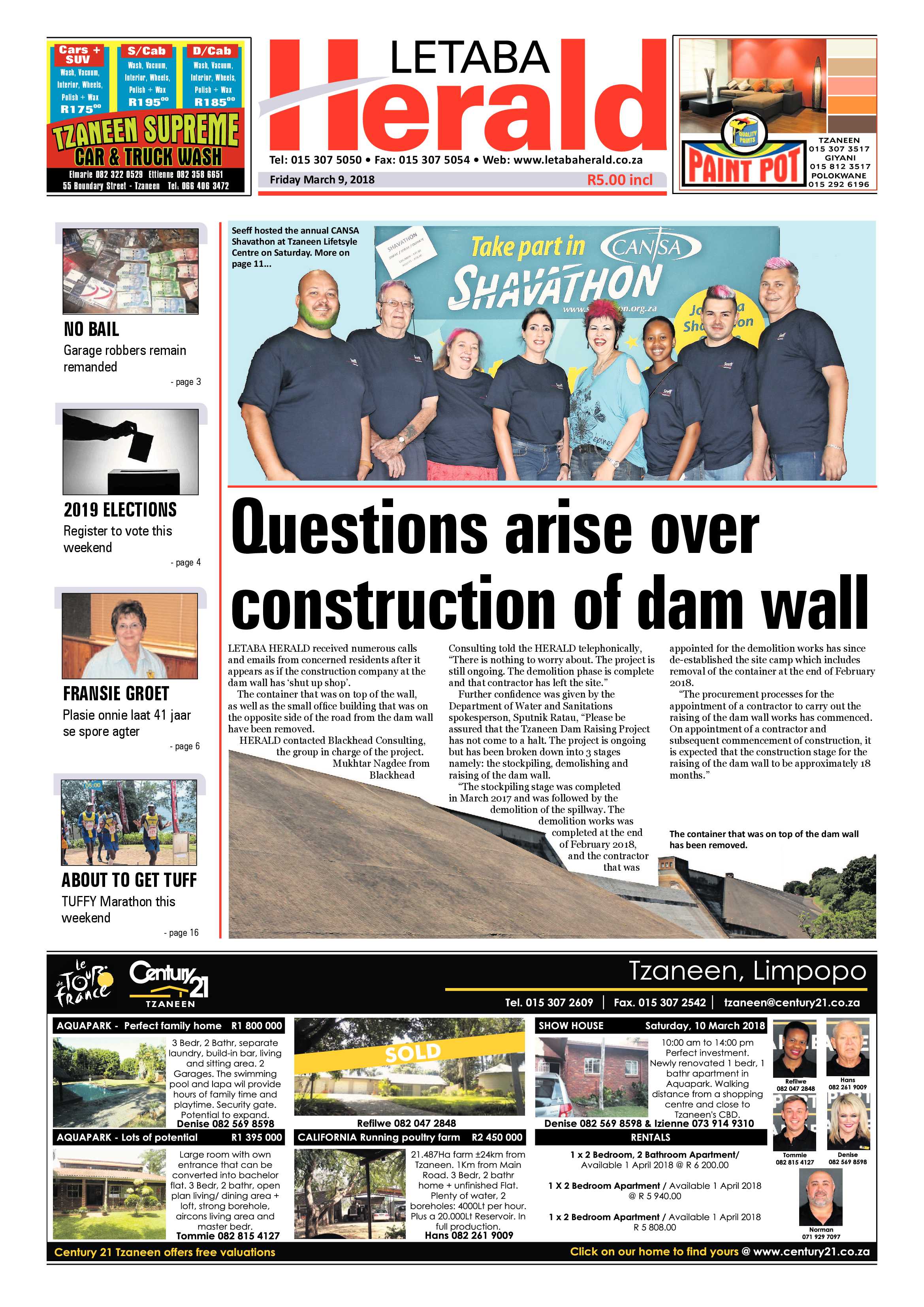 Letaba Herald – 9 March 2018 page 1