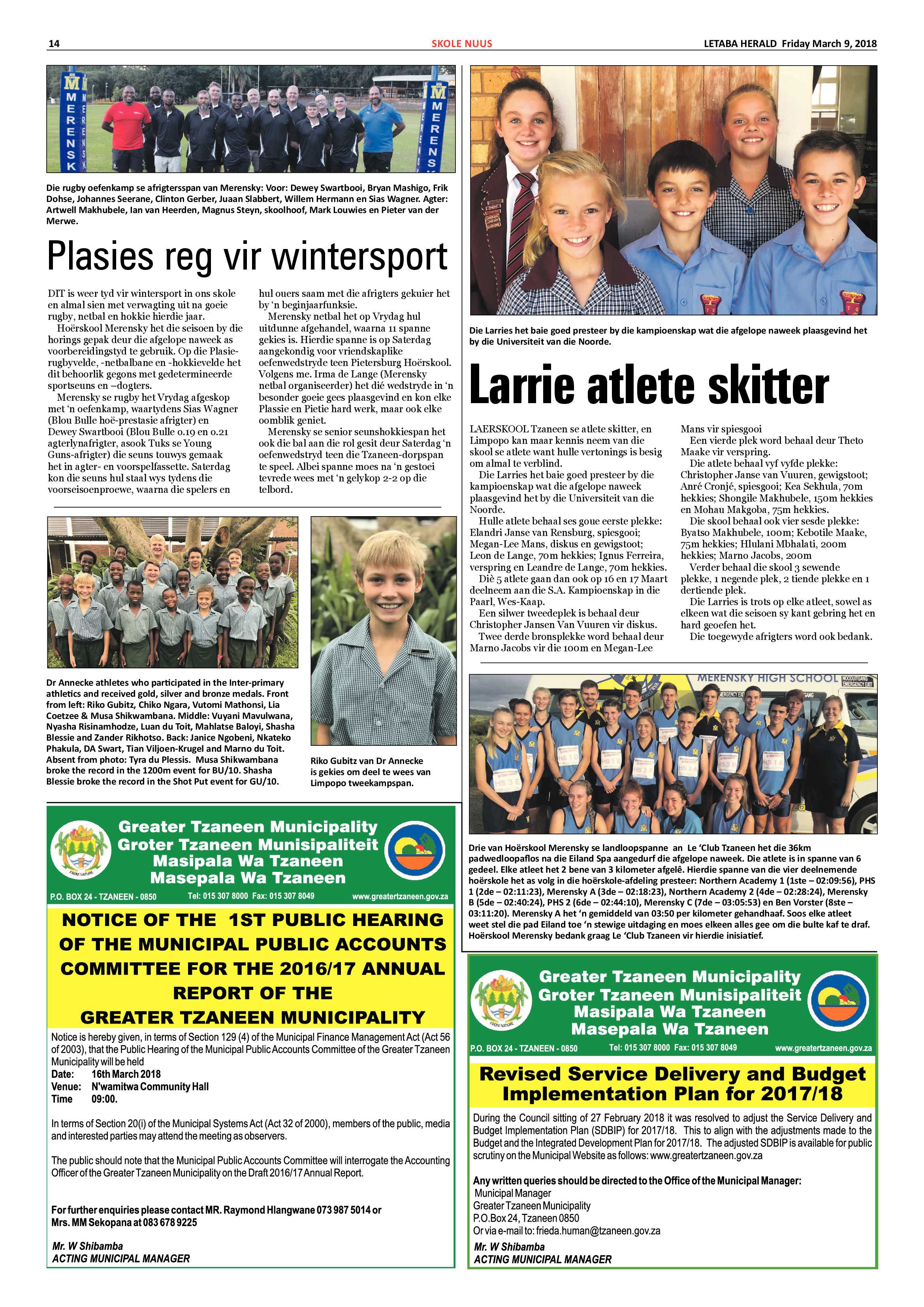 Letaba Herald – 9 March 2018 page 14