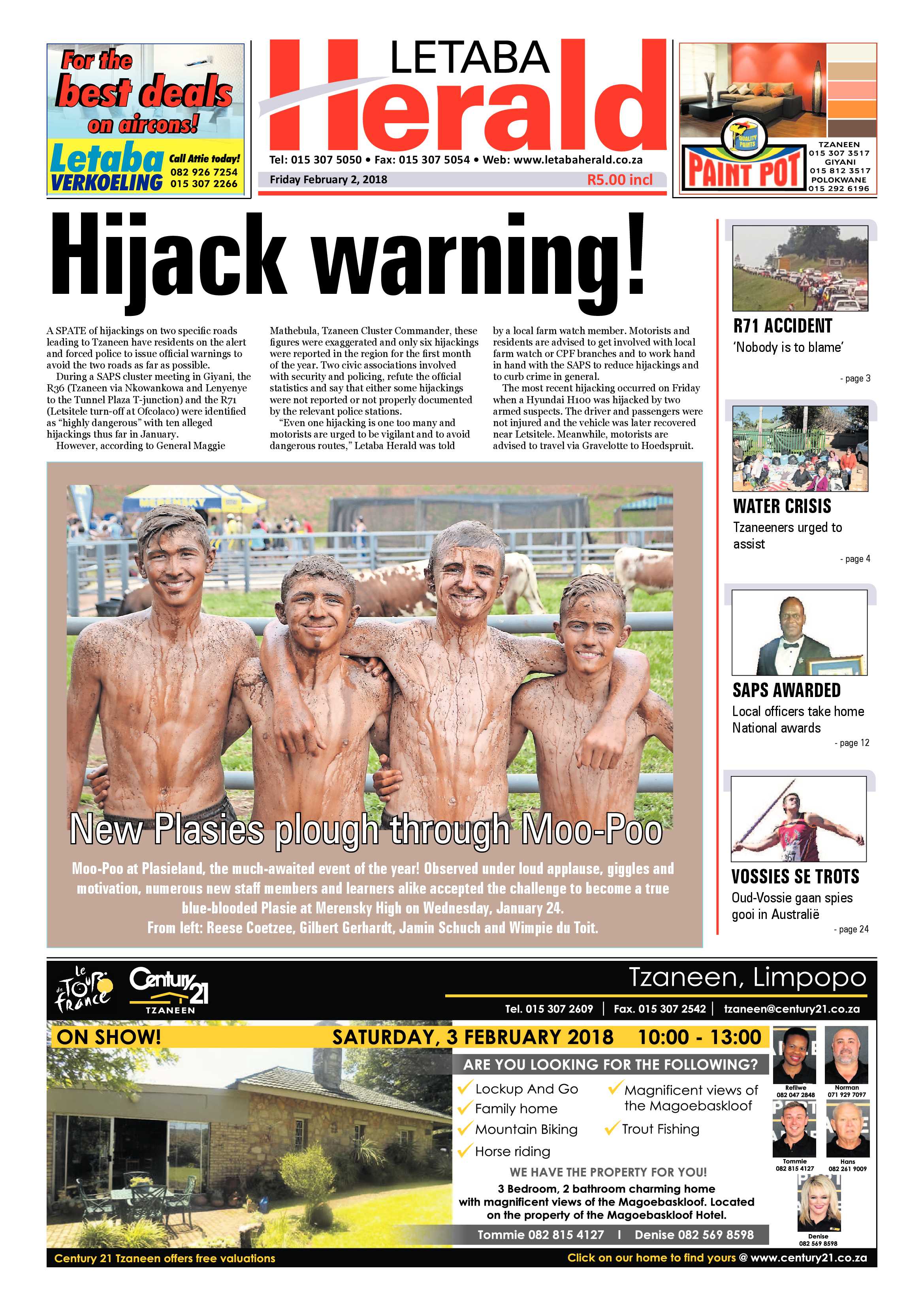 Letaba Herald – 2 February 2018 page 1