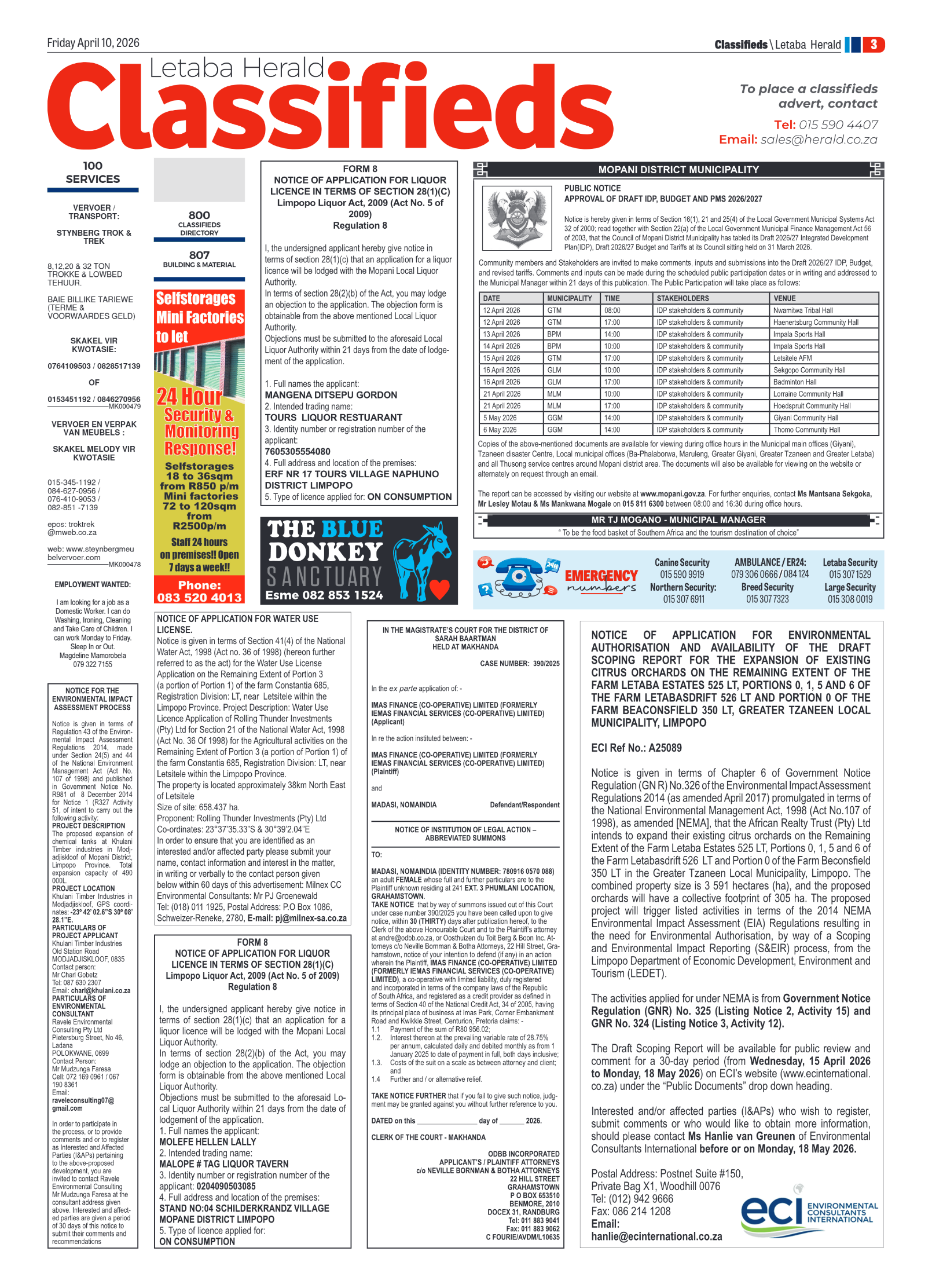 Letaba Herald 10 April 2026 page 7