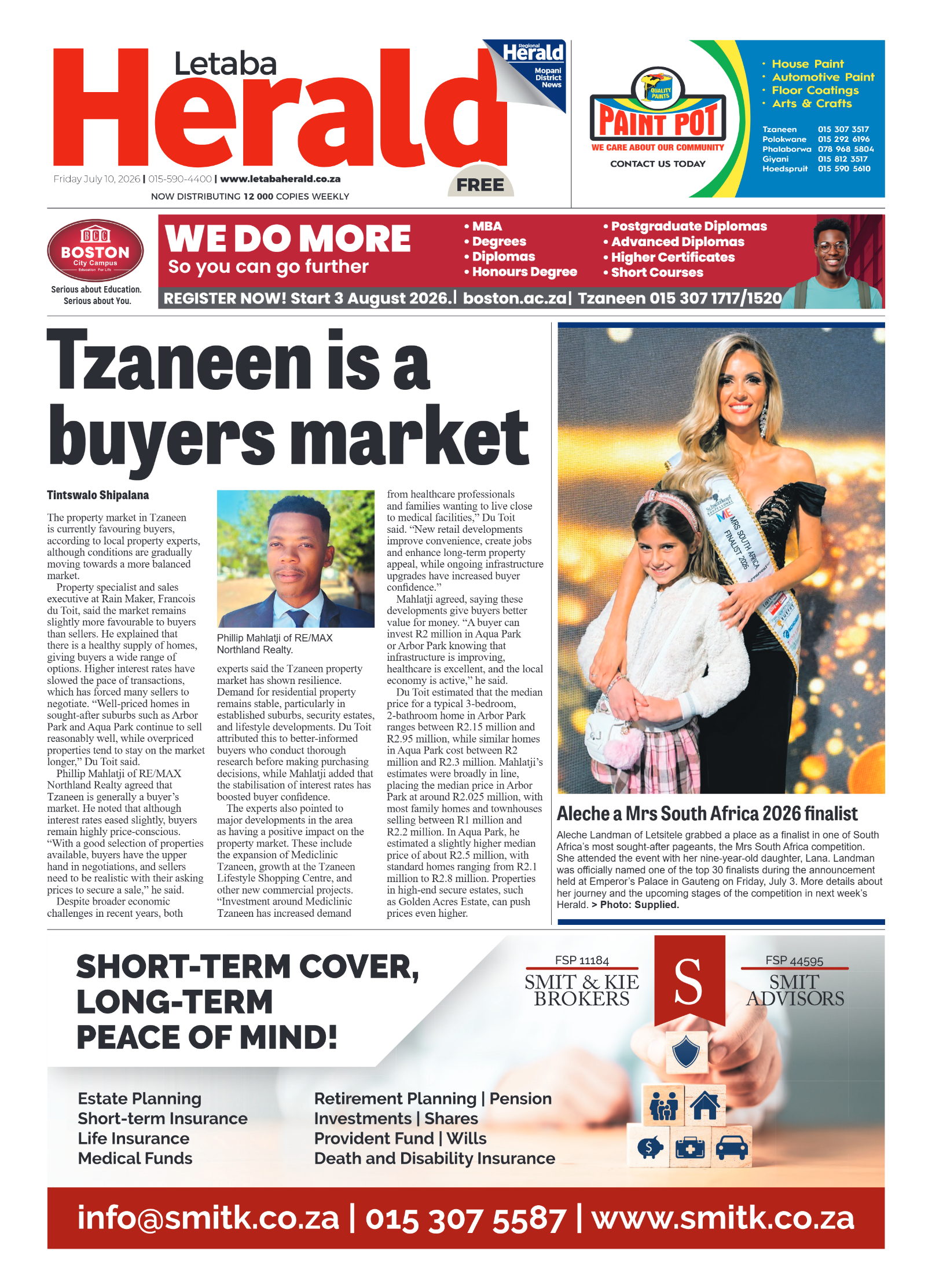 Letaba Herald 10 July 2026 page 1