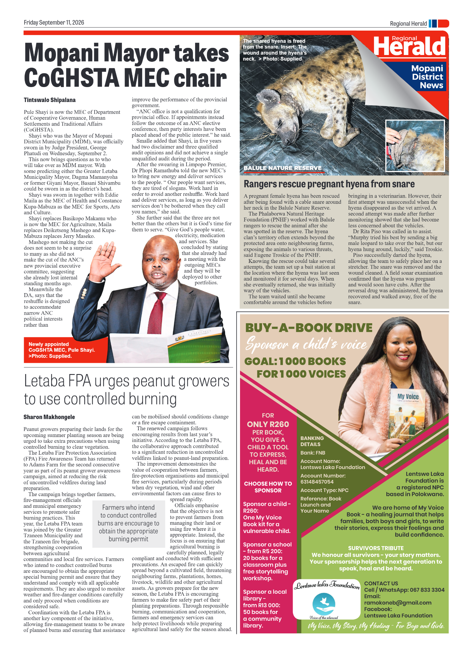 Letaba Herald 11 September 2026 page 3