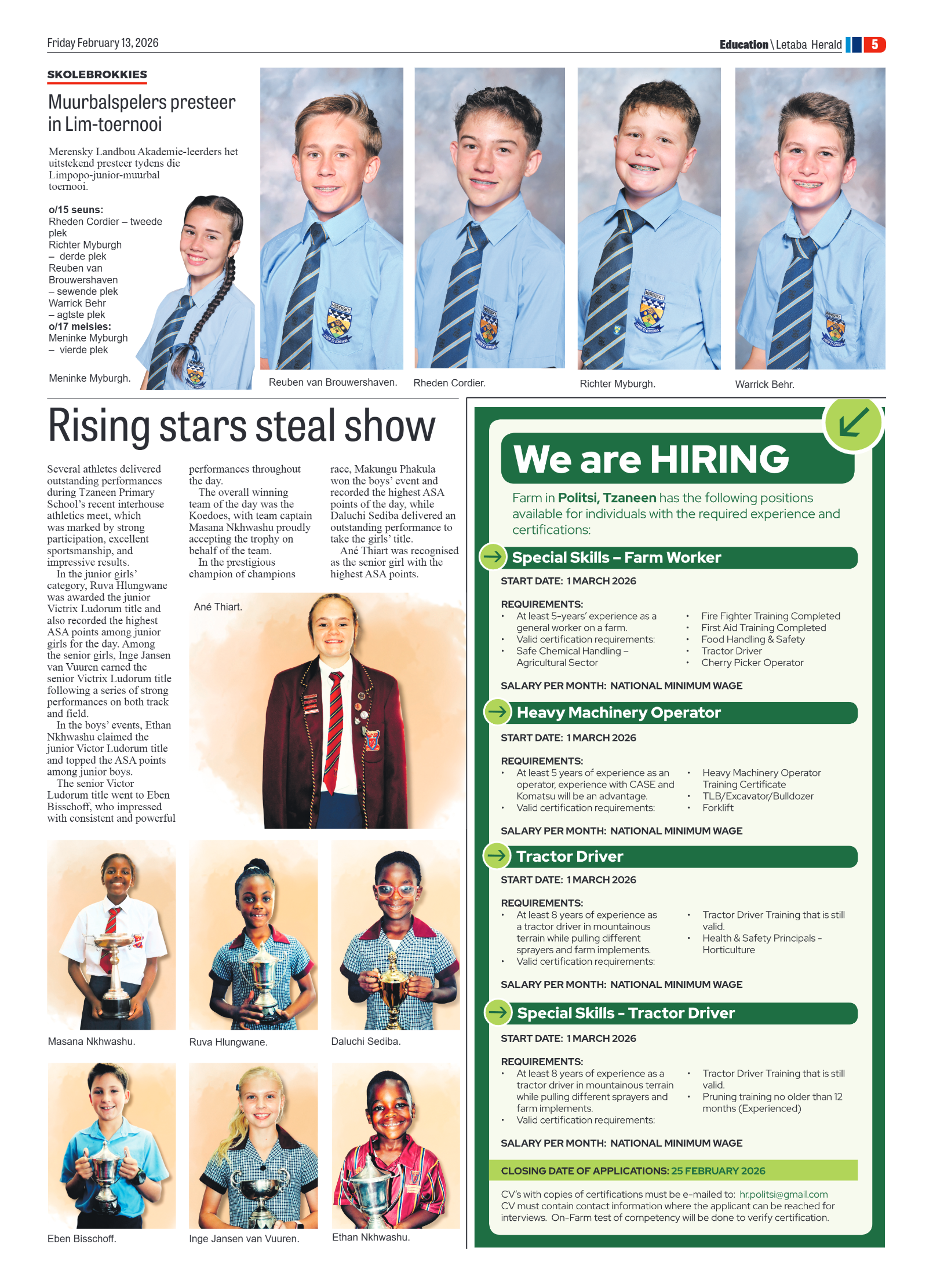 Letaba Herald 13 Feb 2026 page 13