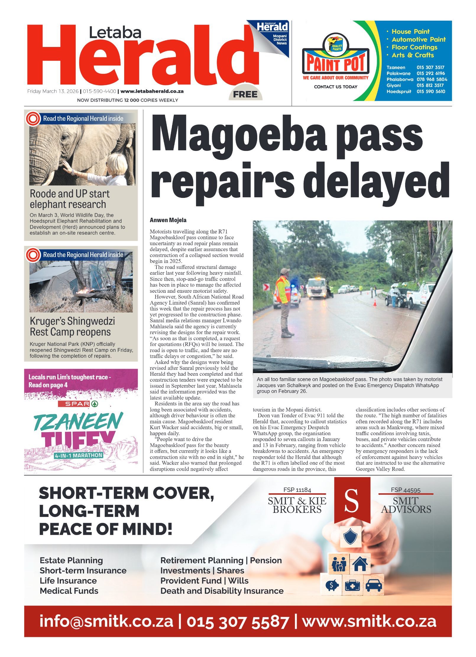 Letaba Herald 13 March 2026 page 1