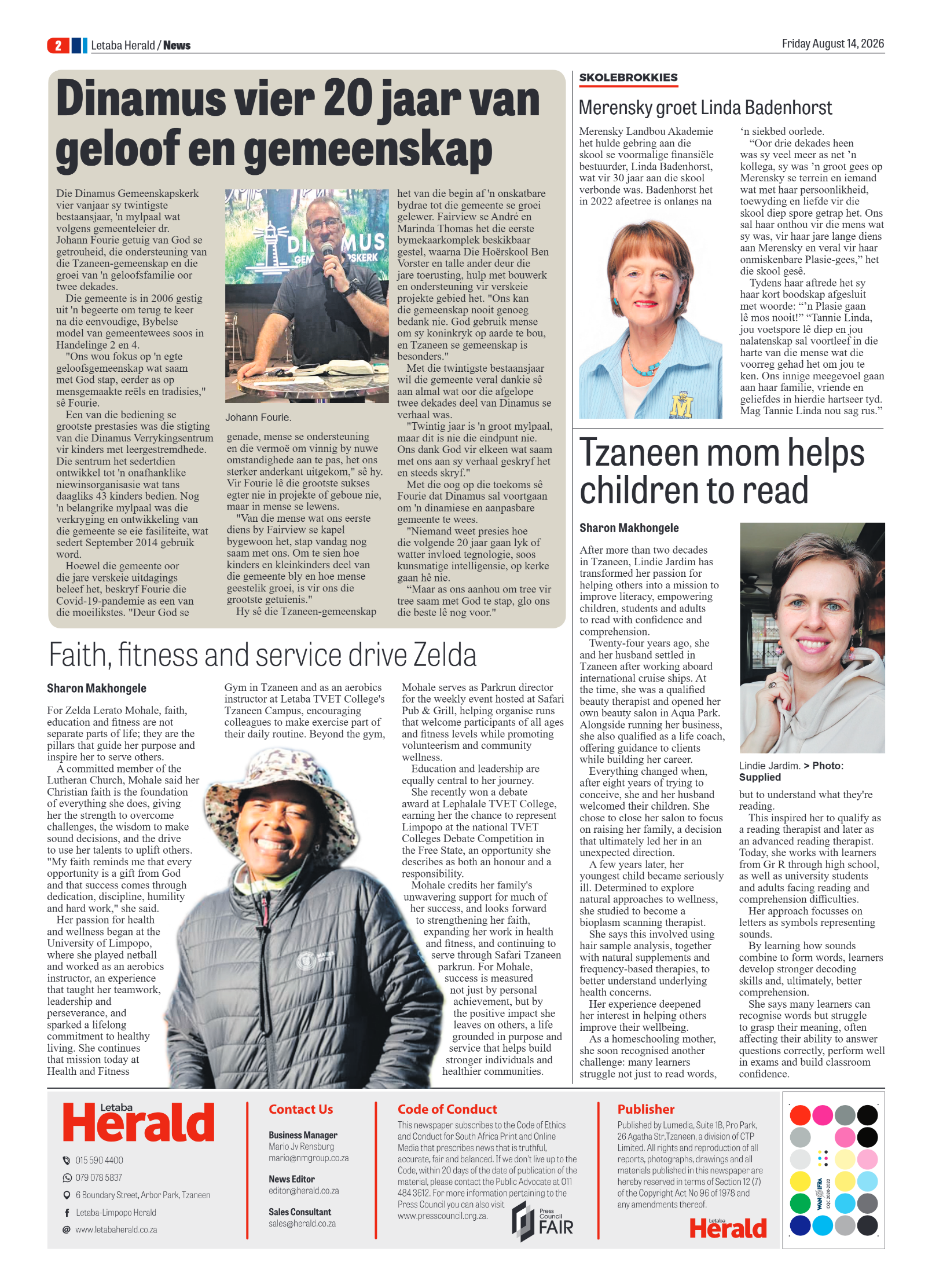 Letaba Herald 14 August 2026 page 2