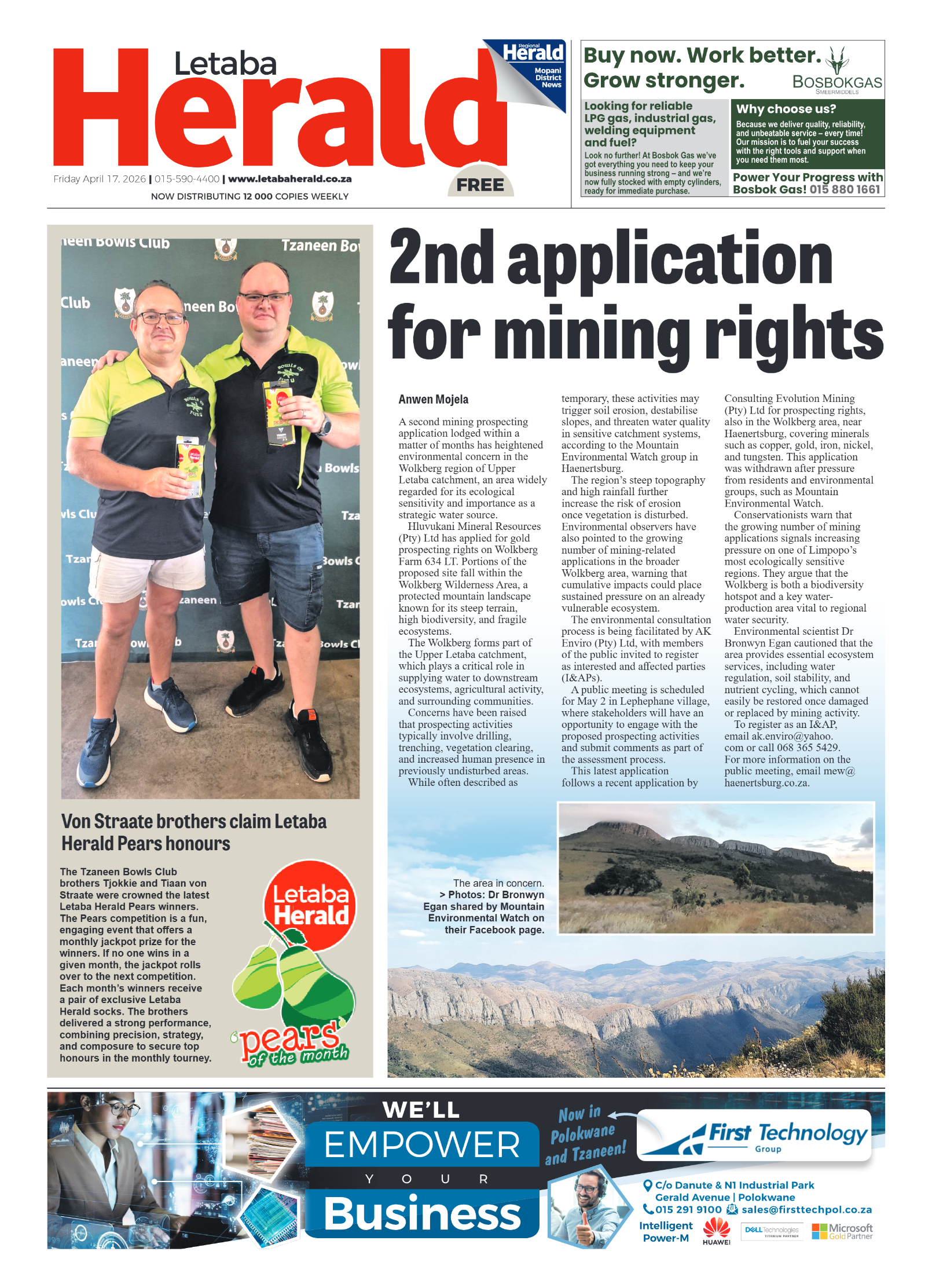 Letaba Herald 17 April 2026 page 1