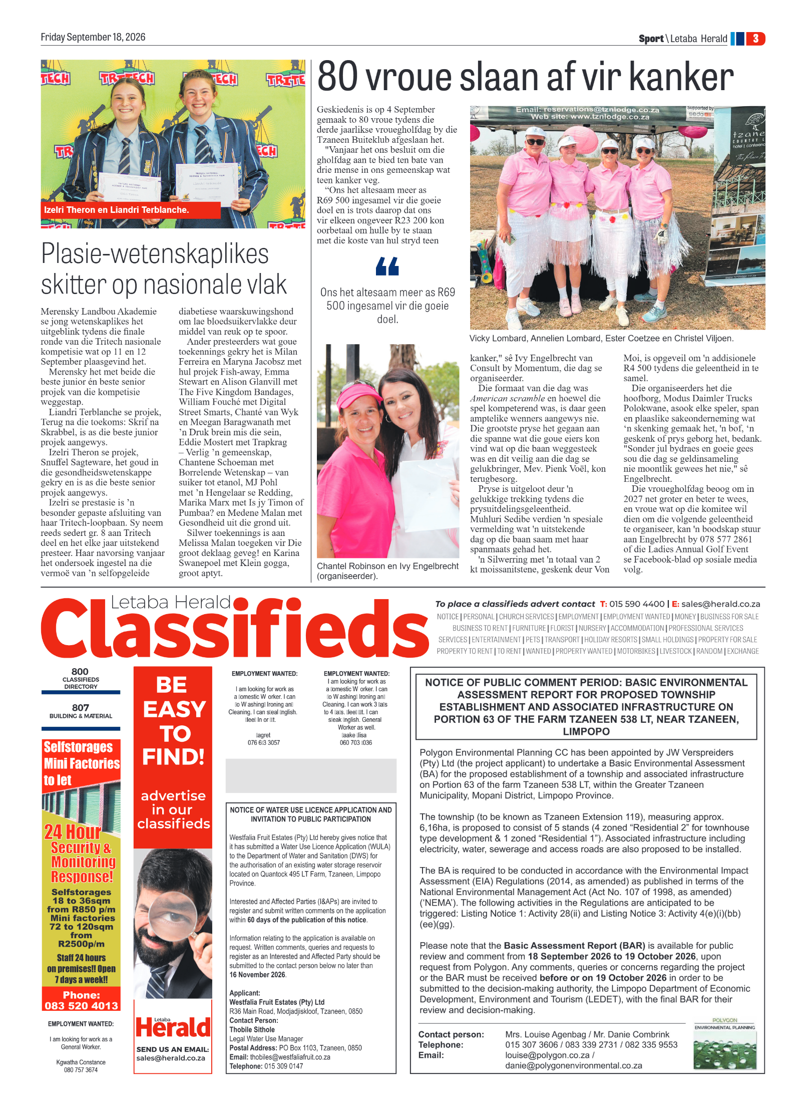 Letaba Herald 18 September 2026 page 11