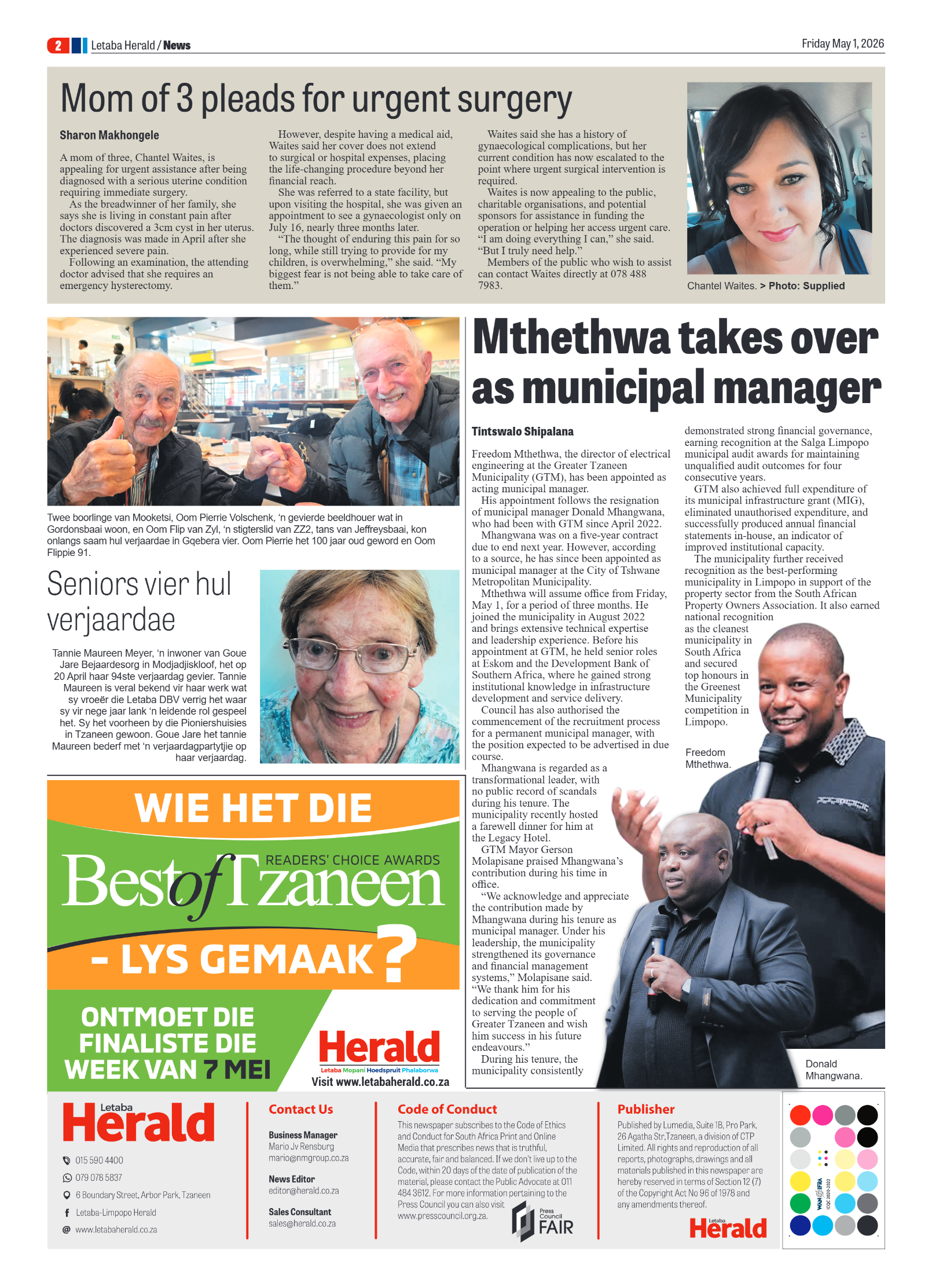 Letaba Herald 1 May 2026 page 2