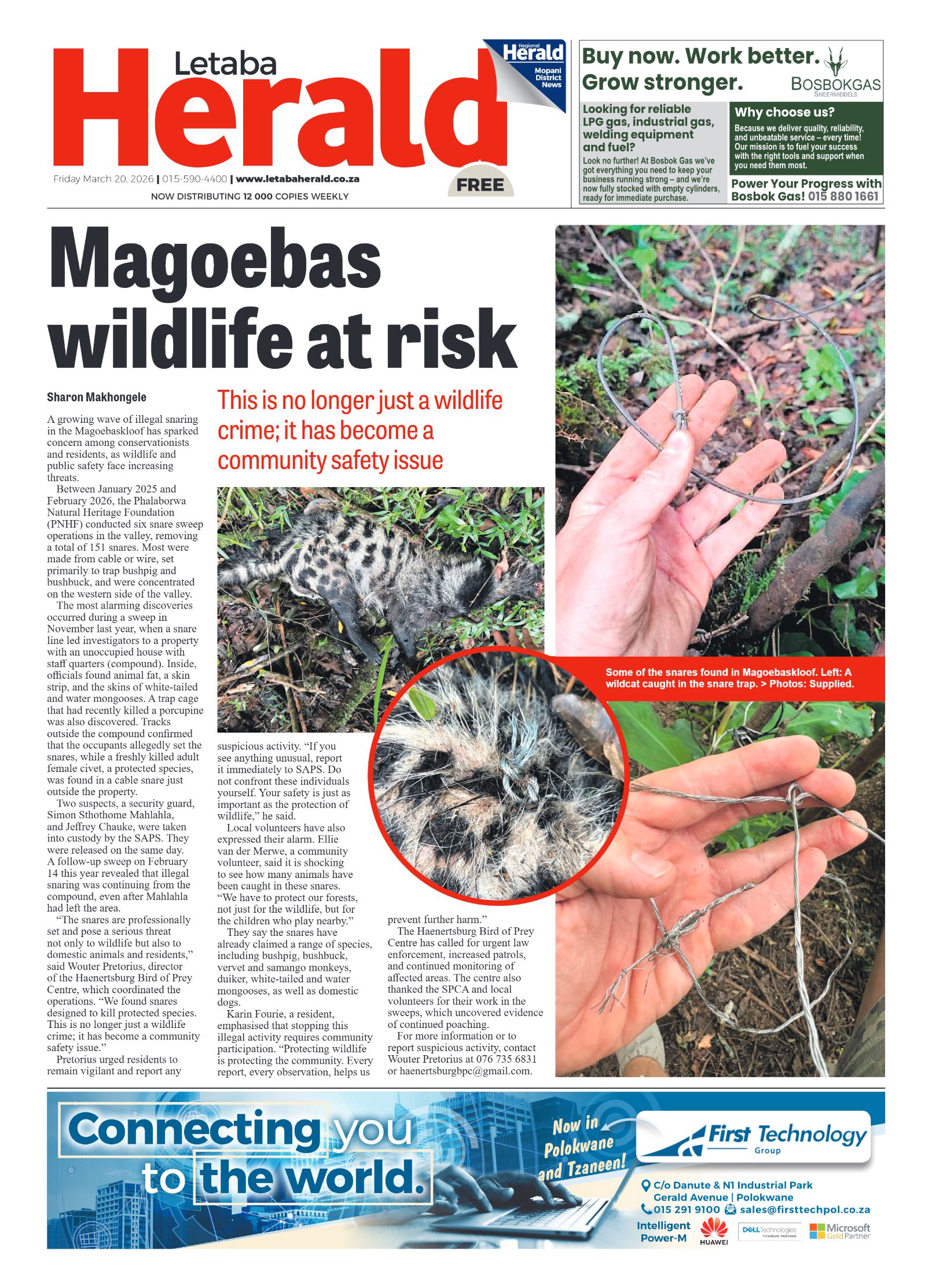 Letaba Herald 20 March 2026 page 1