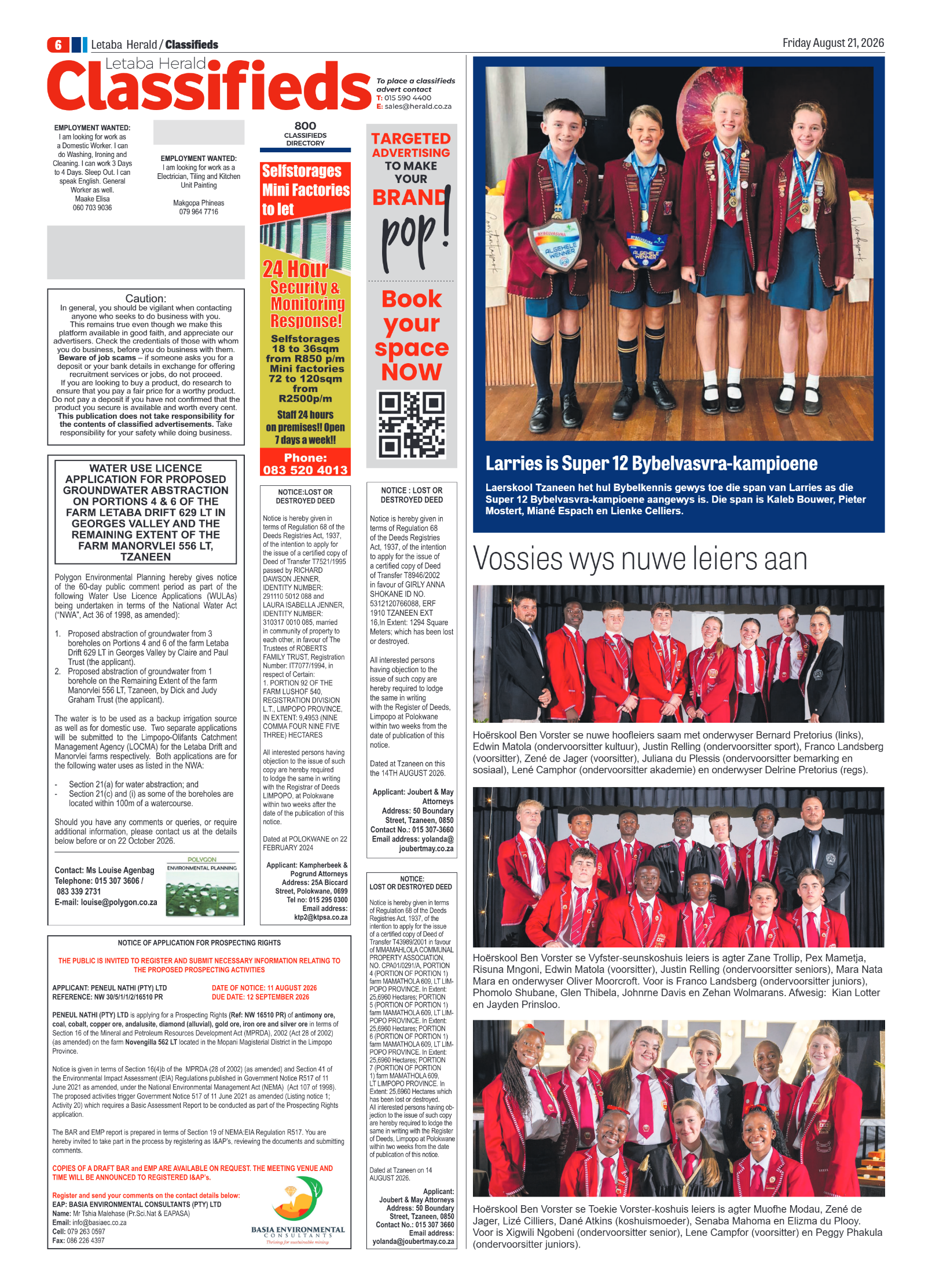 Letaba Herald 21 August 2026 page 10