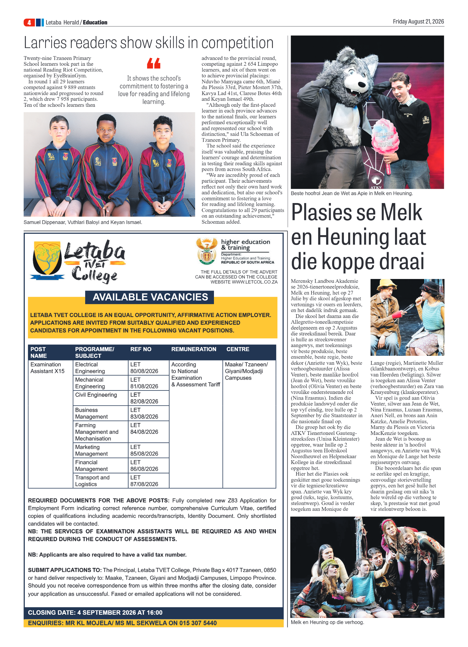 Letaba Herald 21 August 2026 page 4