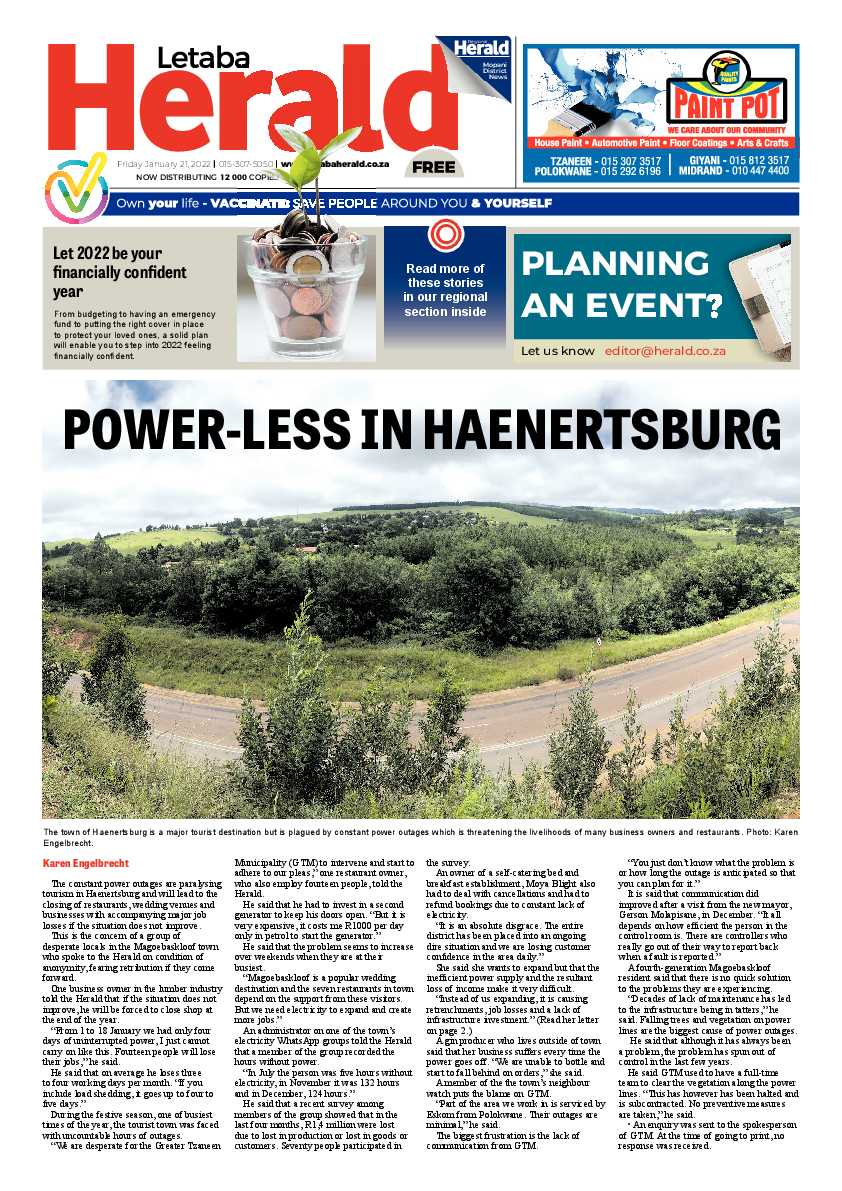 Letaba Herald 21 Jan 2022 page 1
