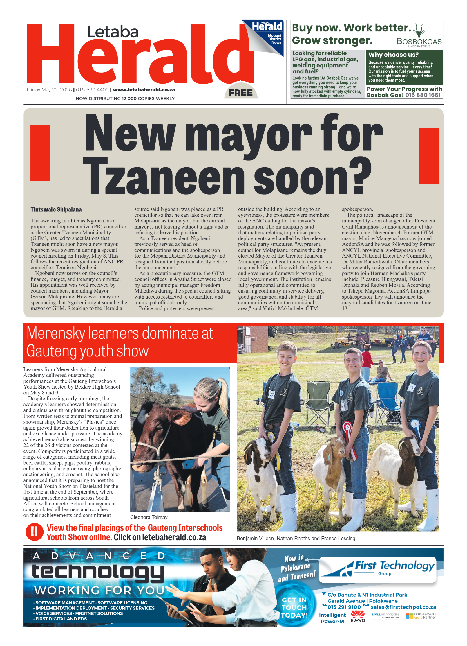 Letaba Herald 22 May 2026 page 1