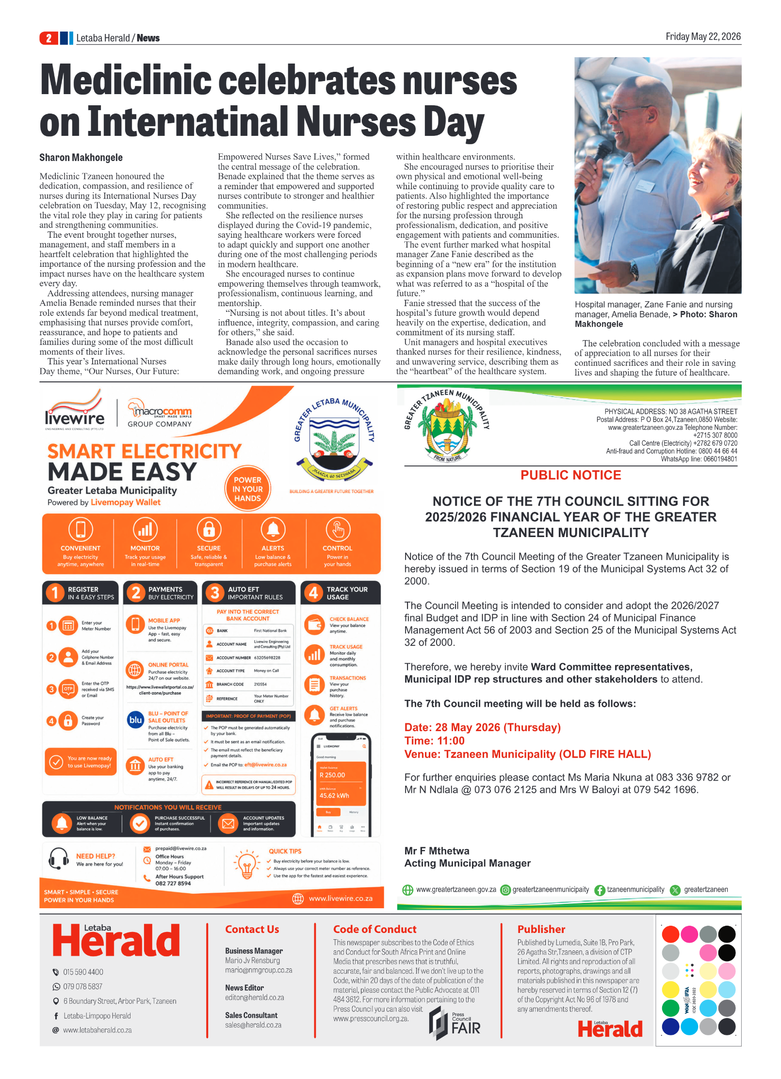 Letaba Herald 22 May 2026 page 2
