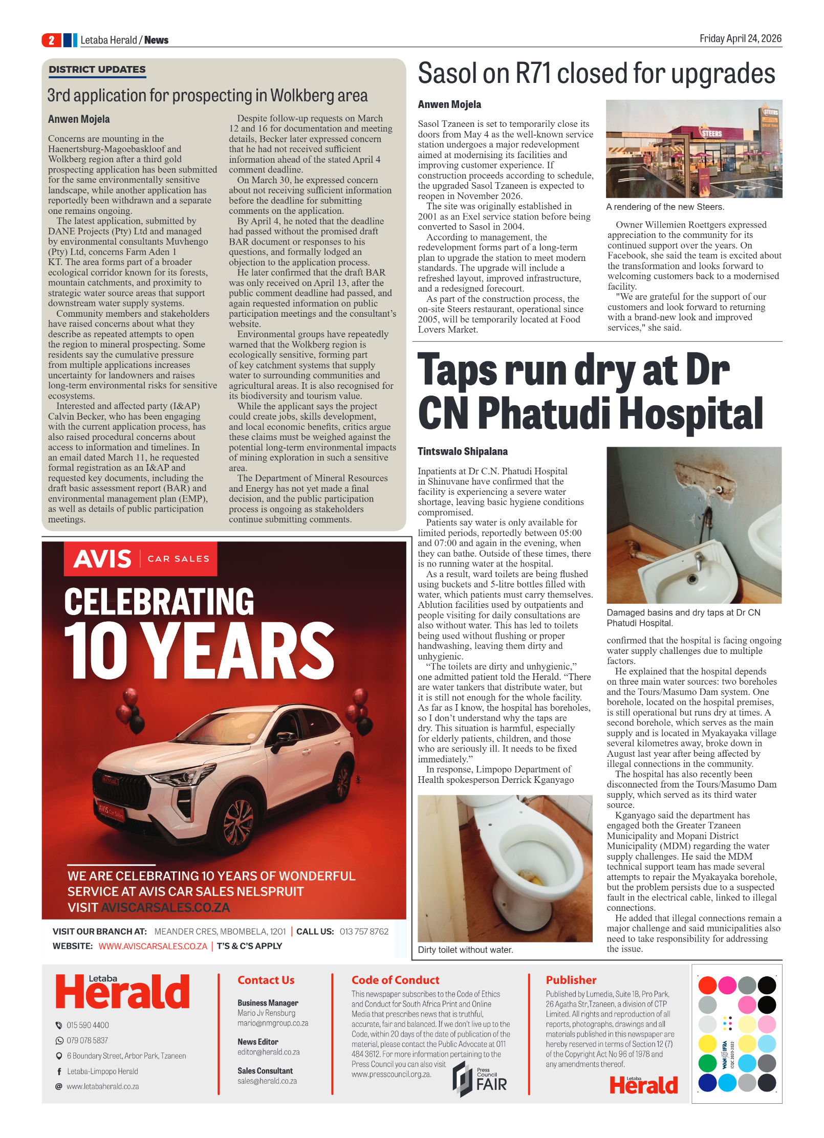 Letaba Herald 24 April 2026 page 2