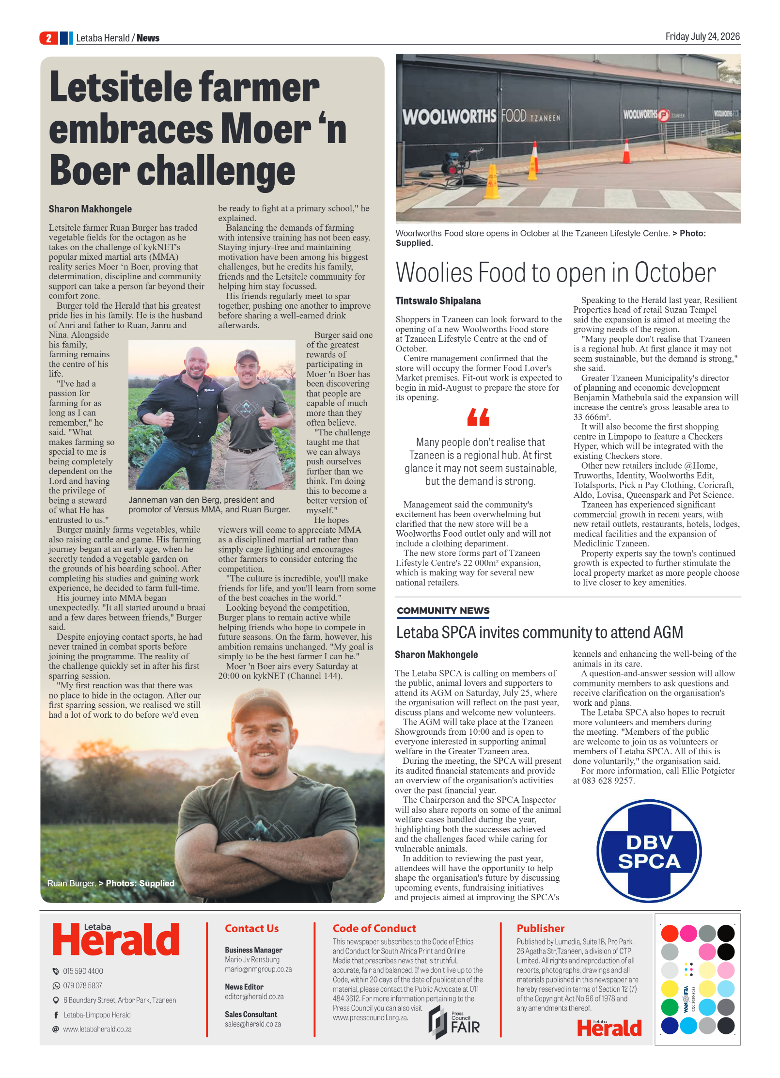 Letaba Herald 24 July 2026 page 2