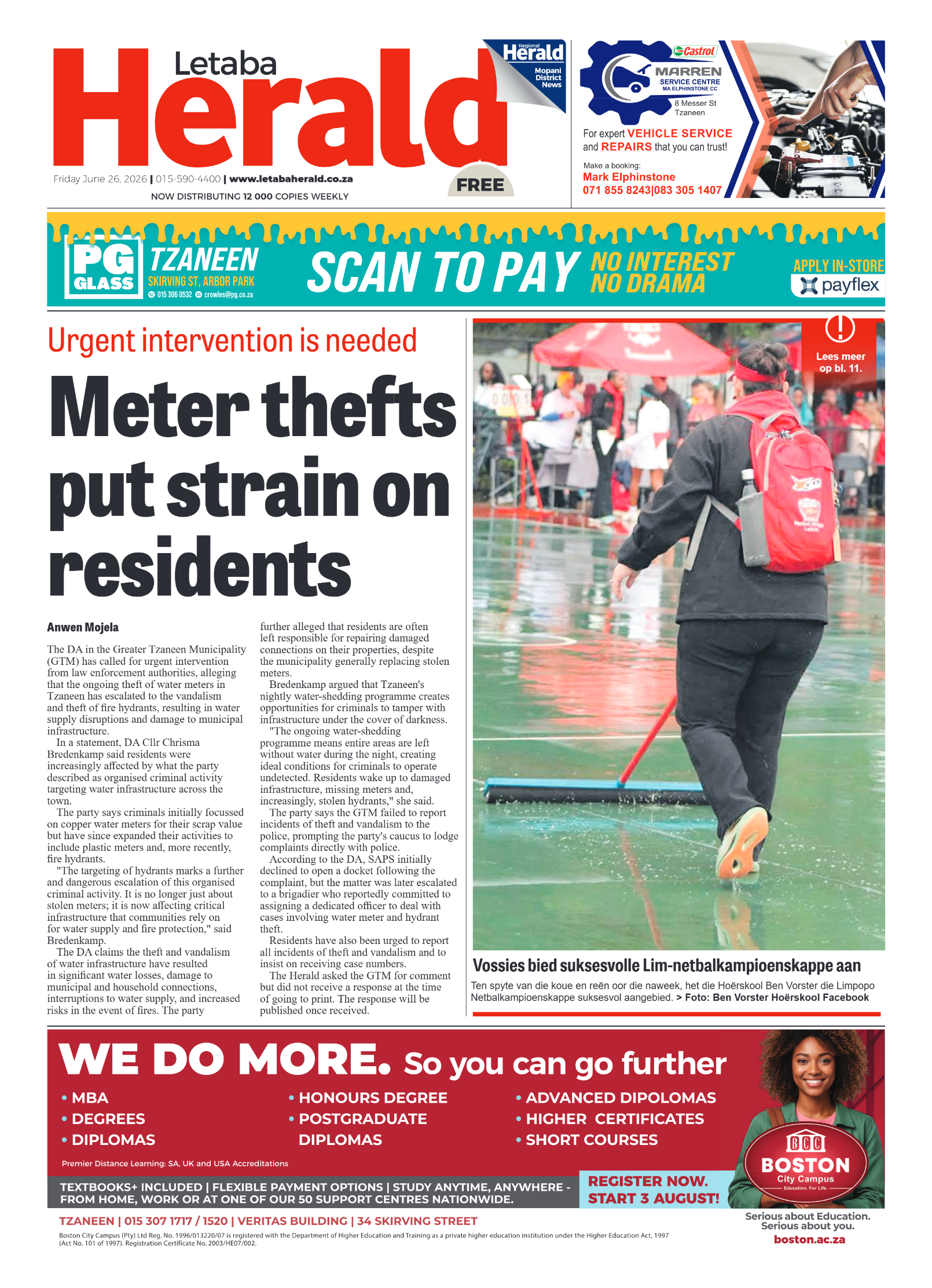 Letaba Herald 26 June 2026 page 1