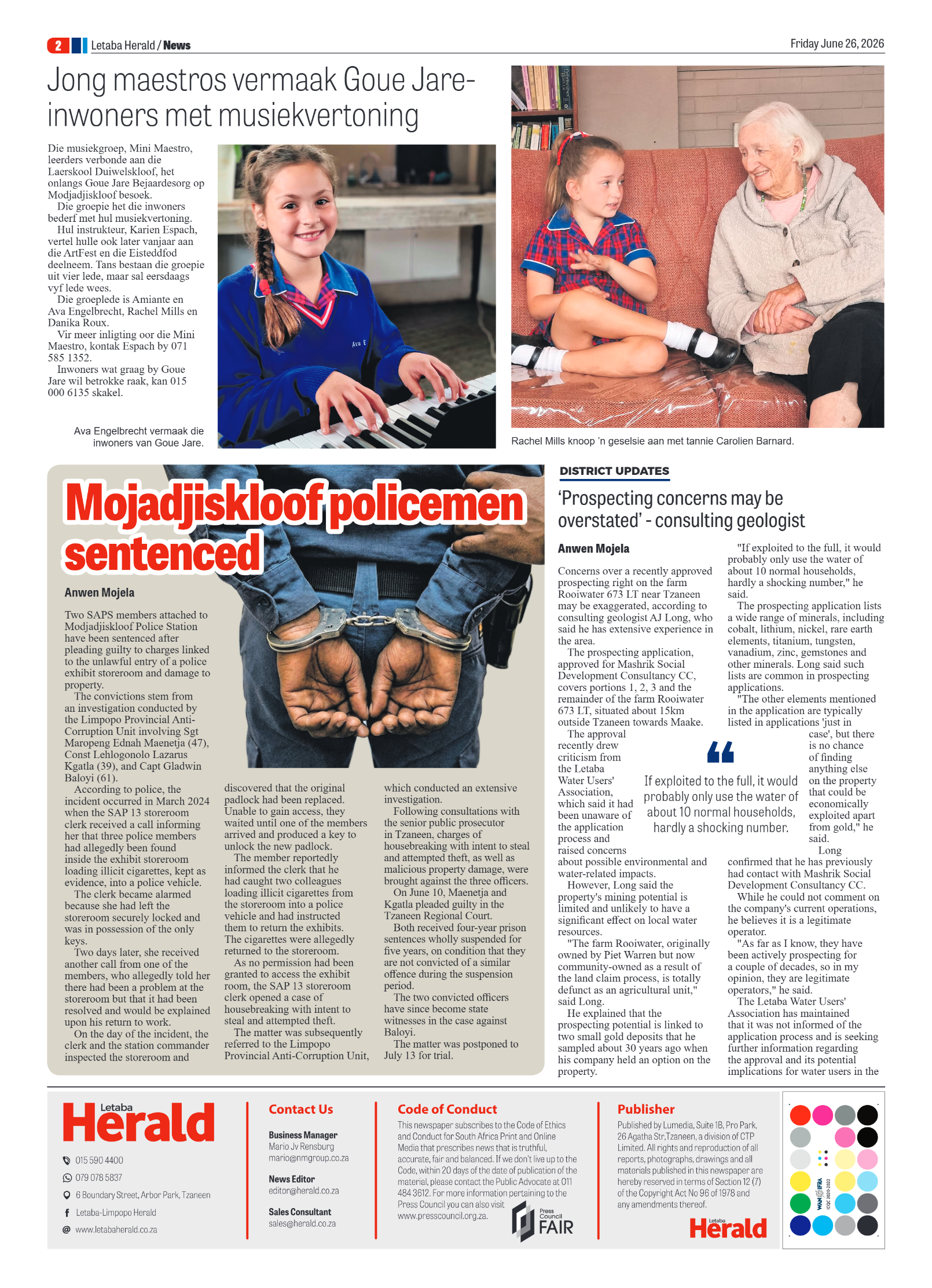Letaba Herald 26 June 2026 page 2