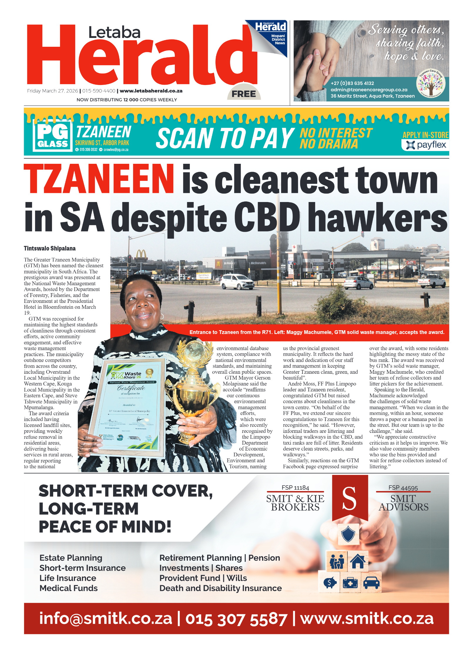 Letaba Herald 27 March 2026 page 1