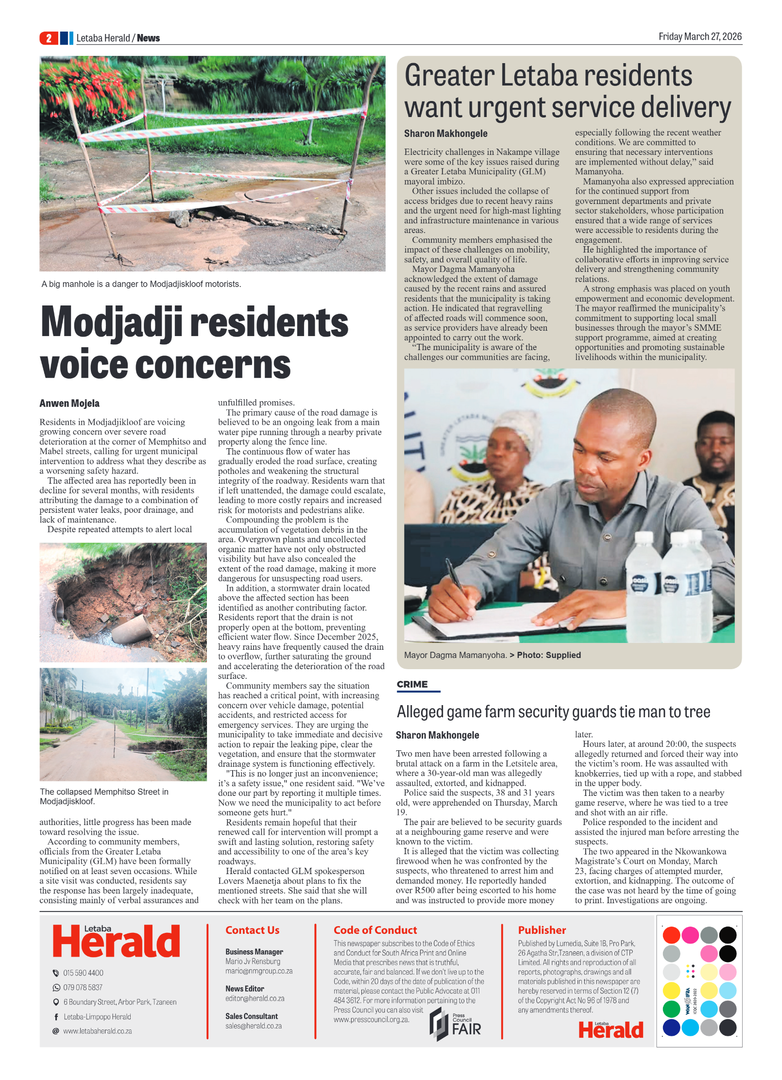 Letaba Herald 27 March 2026 page 2