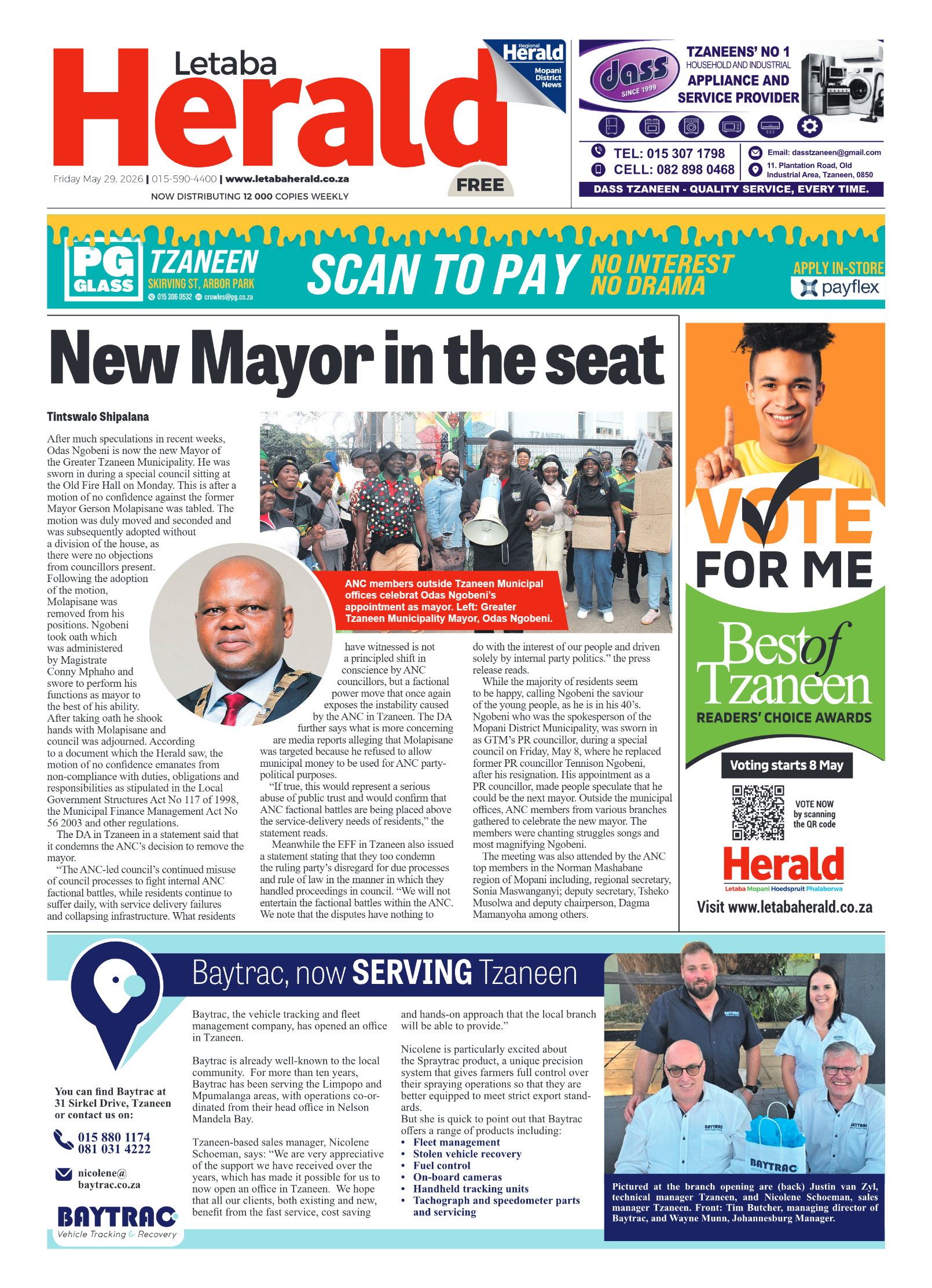 Letaba Herald 29 May 2026 page 1