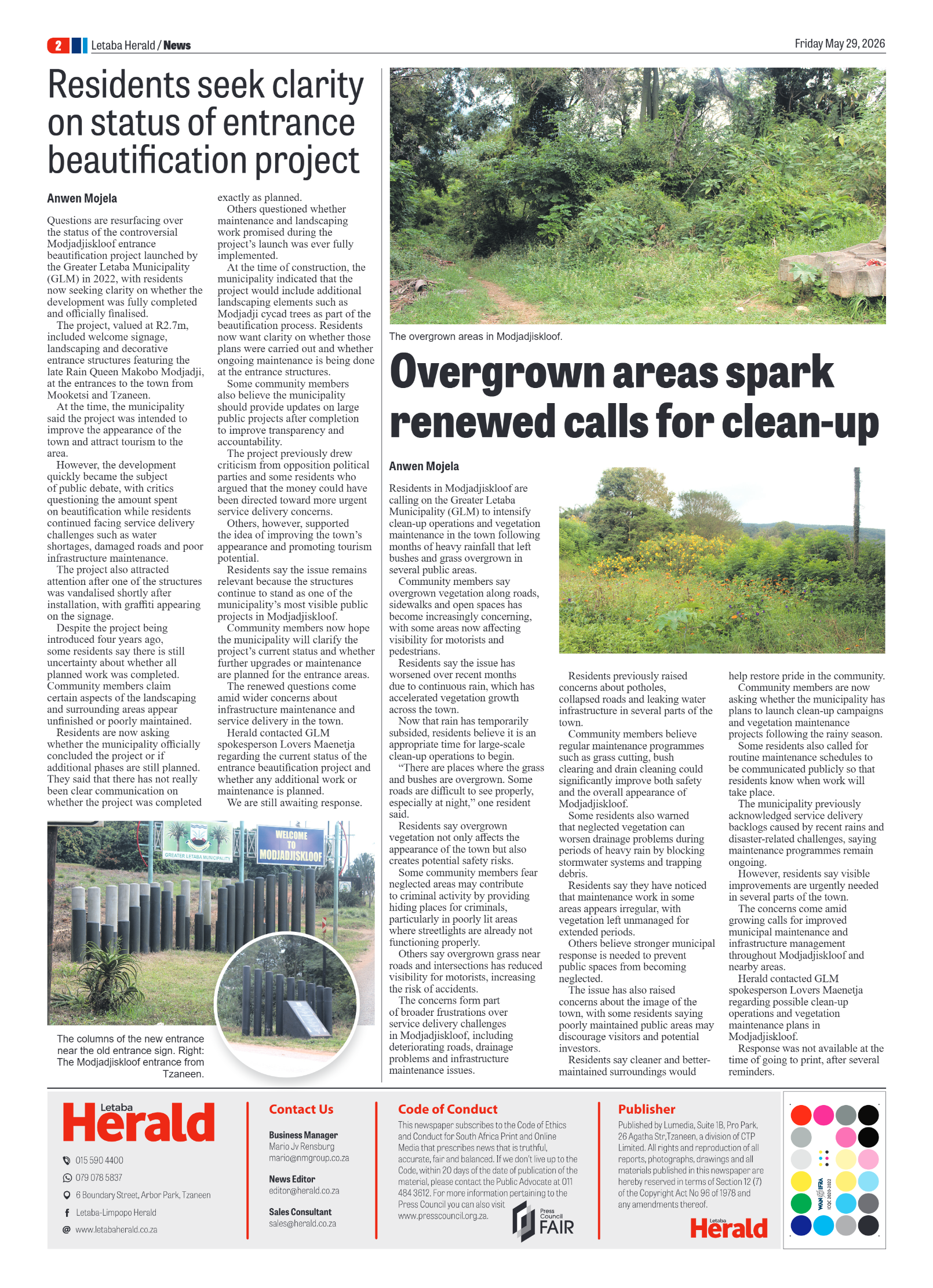 Letaba Herald 29 May 2026 page 2
