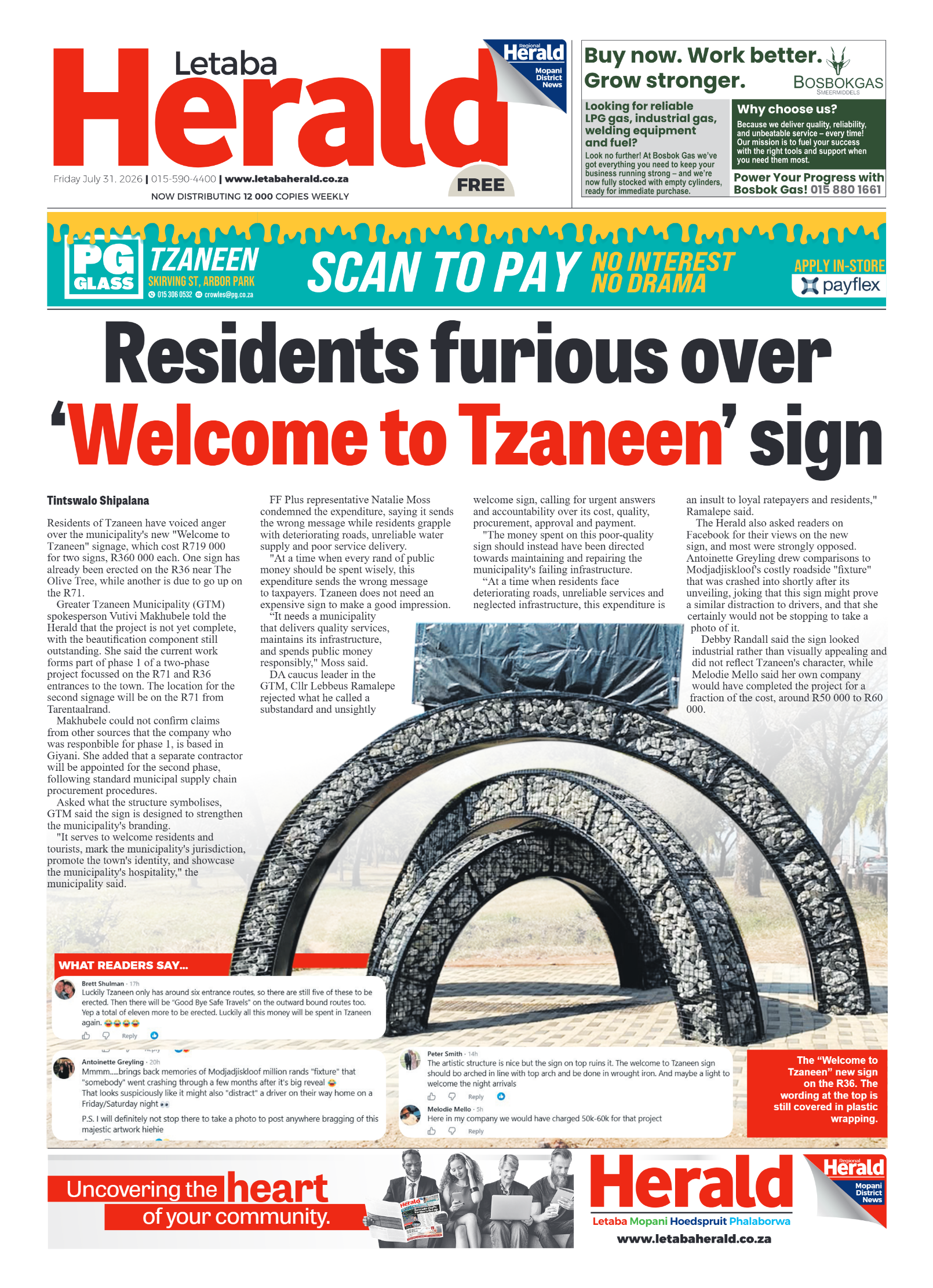 Letaba Herald 31 July 2026 page 1