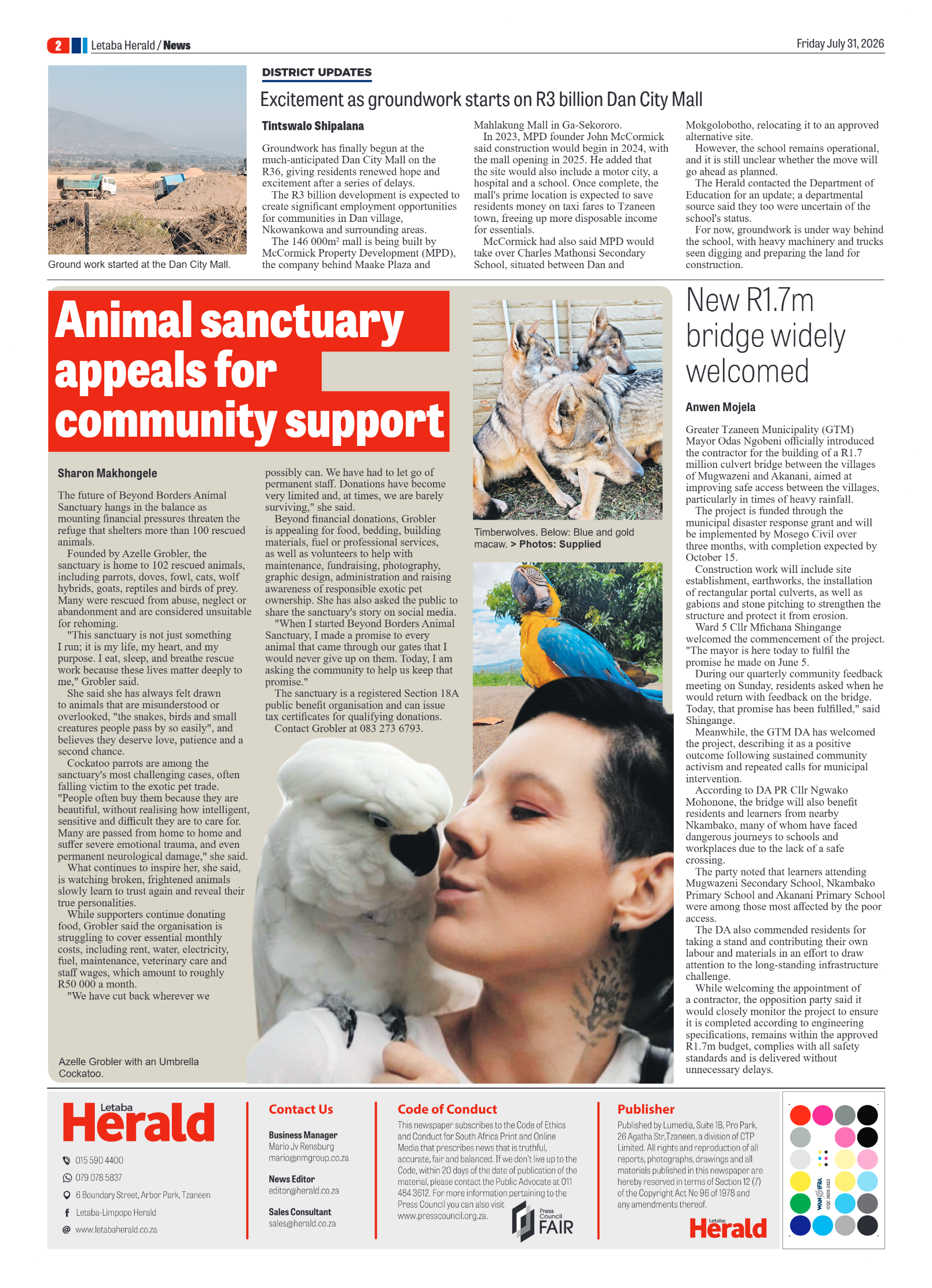 Letaba Herald 31 July 2026 page 2