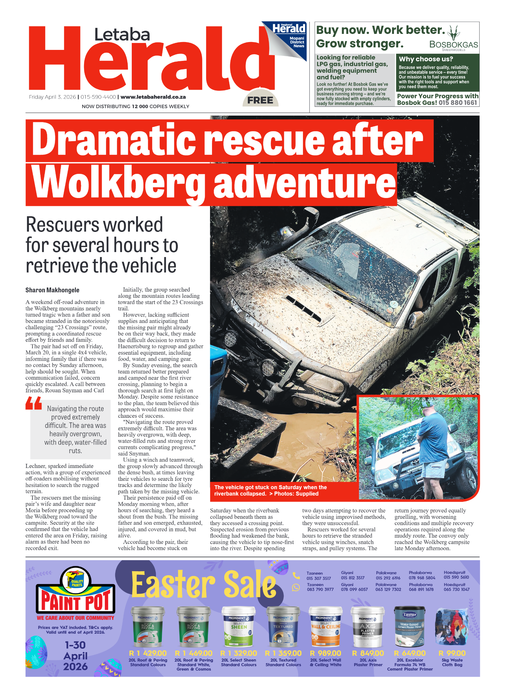Letaba Herald 3 April 2026 page 1