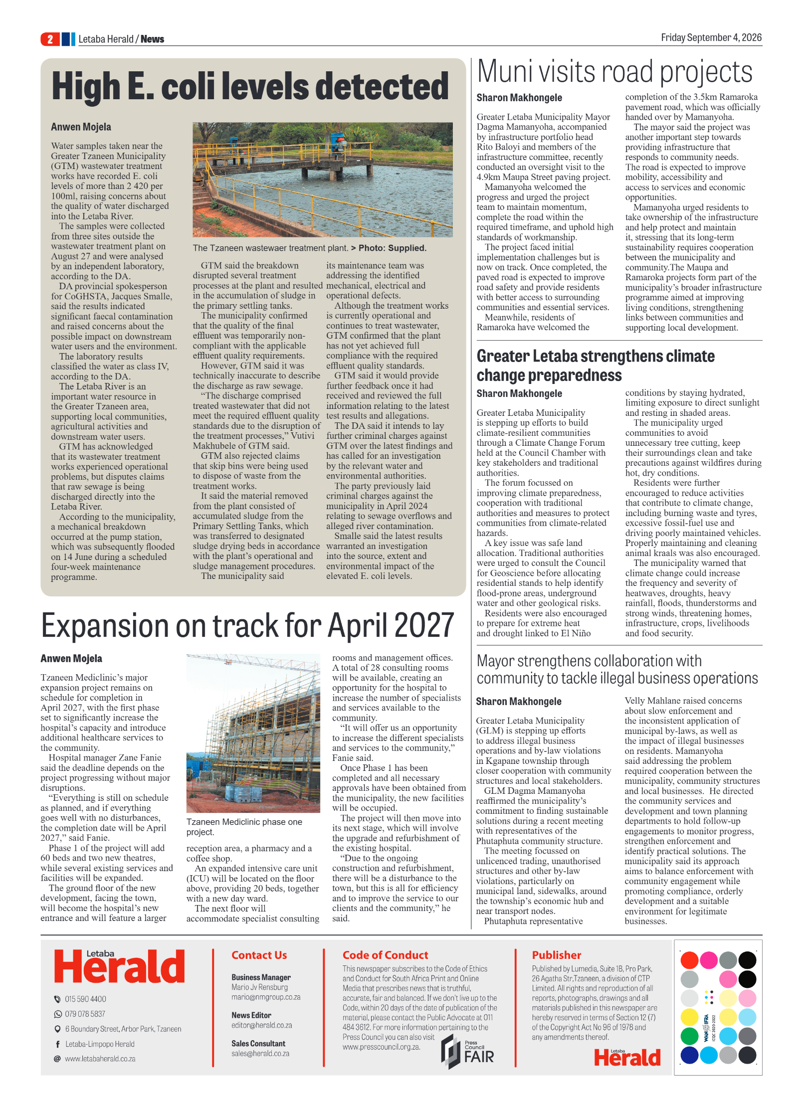 Letaba Herald 4 September 2026 page 2