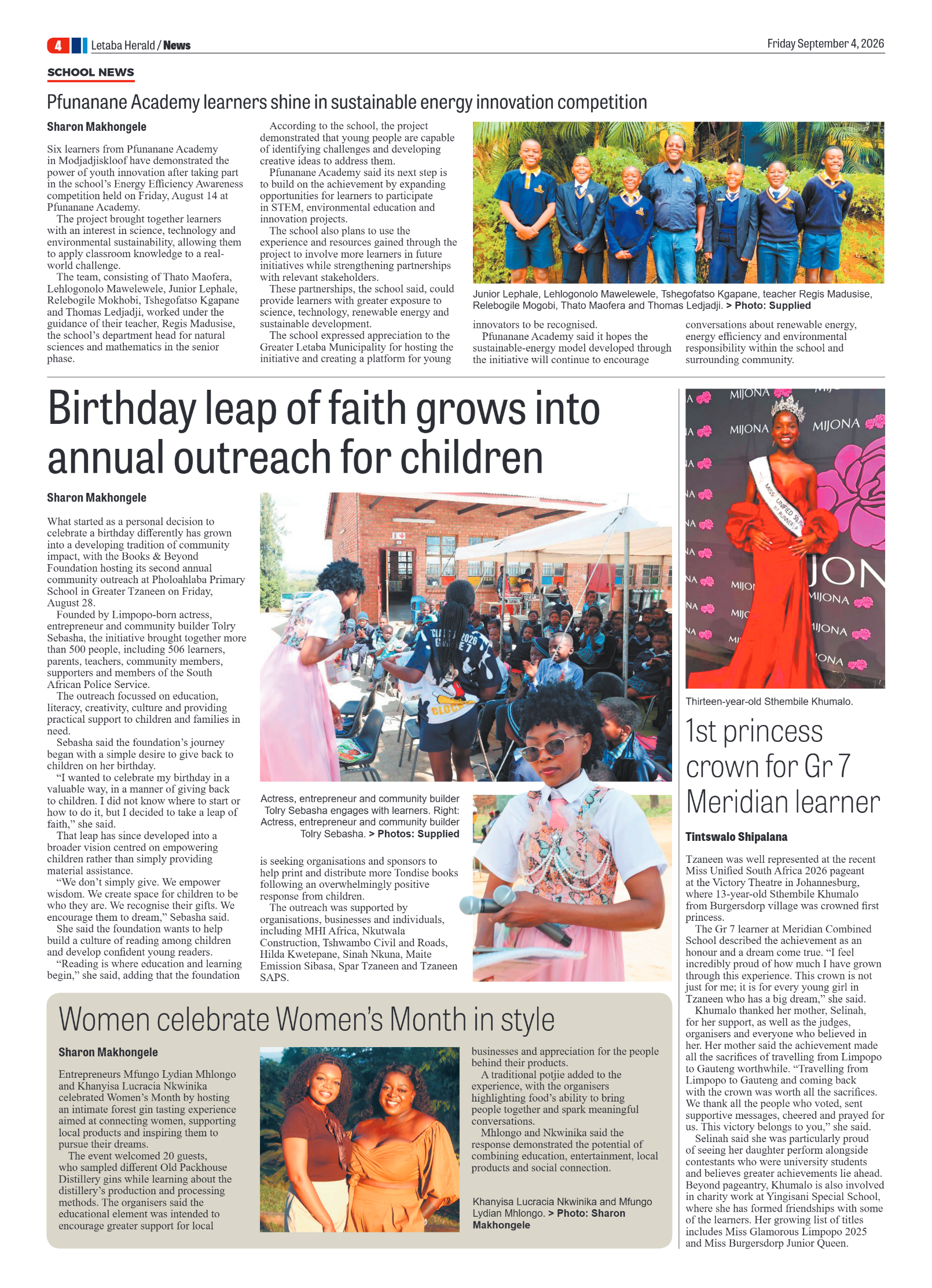 Letaba Herald 4 September 2026 page 4