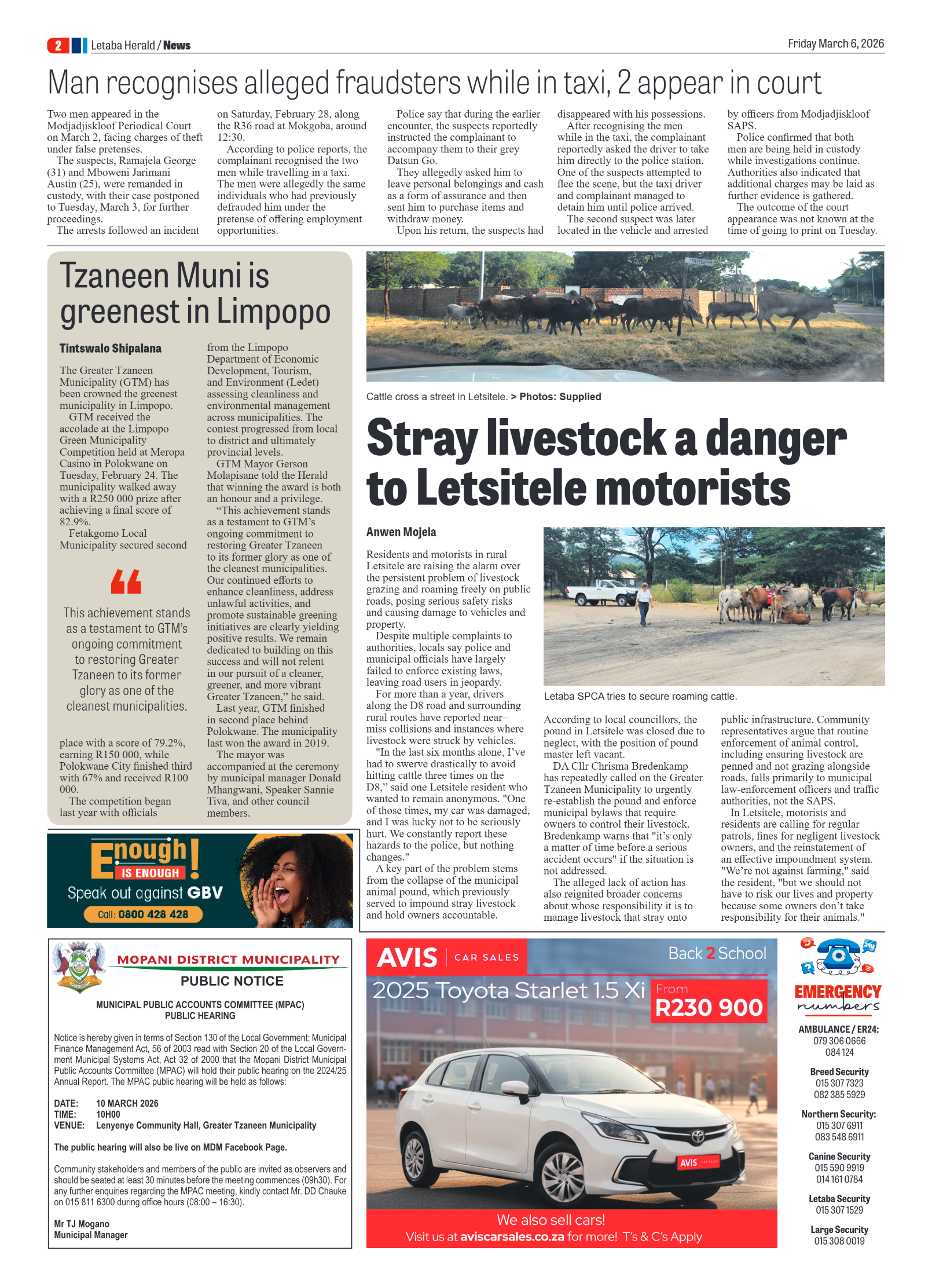 Letaba Herald 6 March 2026 page 2