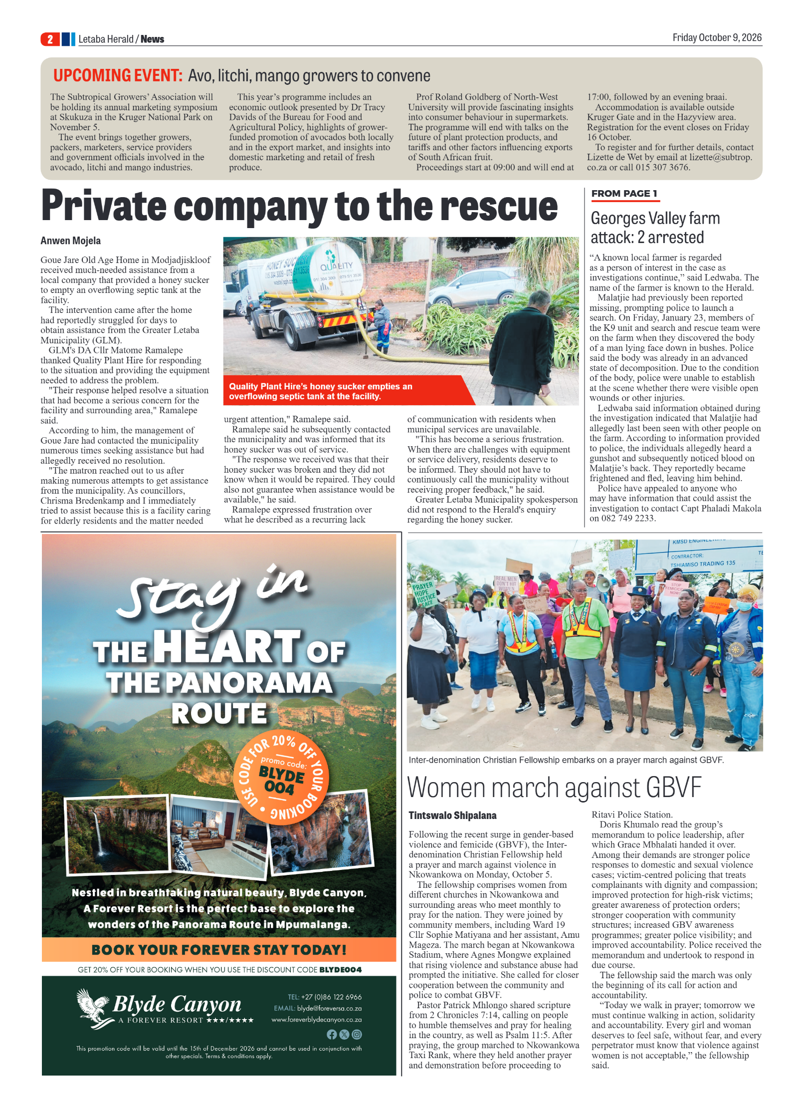 Letaba Herald 9 October 2026 page 2